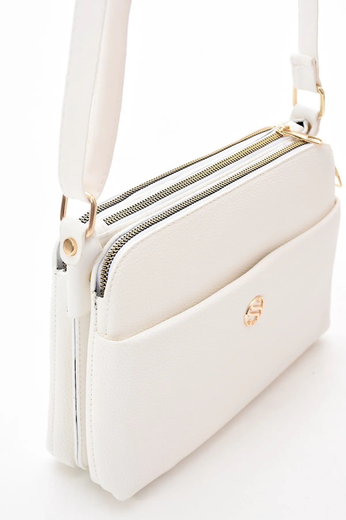 Sanmorris-SN 1408 Geantă albă de umăr pentru femei - Geantă Crossbody 4