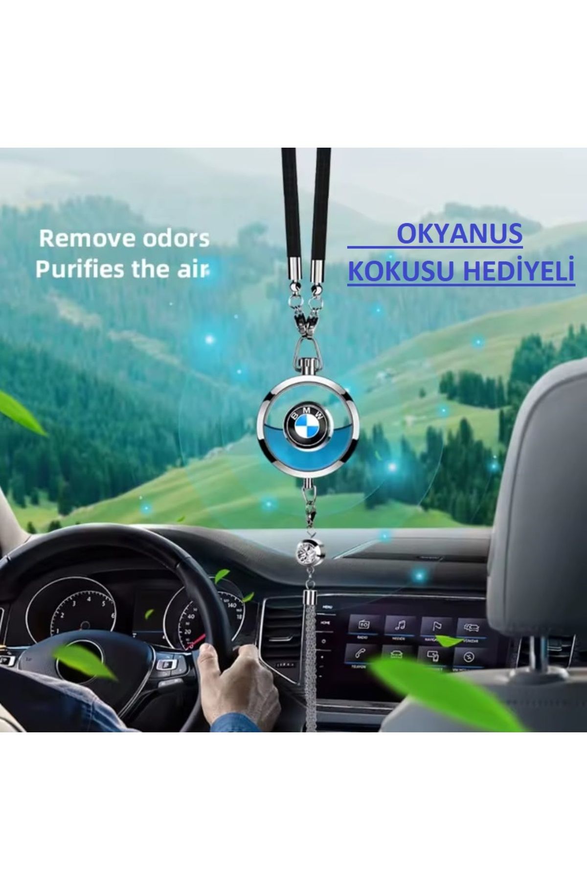 Be Hediyelik Bmw uyumlu araba dikiz ayna süsü kokulu okyanus kokusu hediyeli Bmw kokulu araba ayna süsü