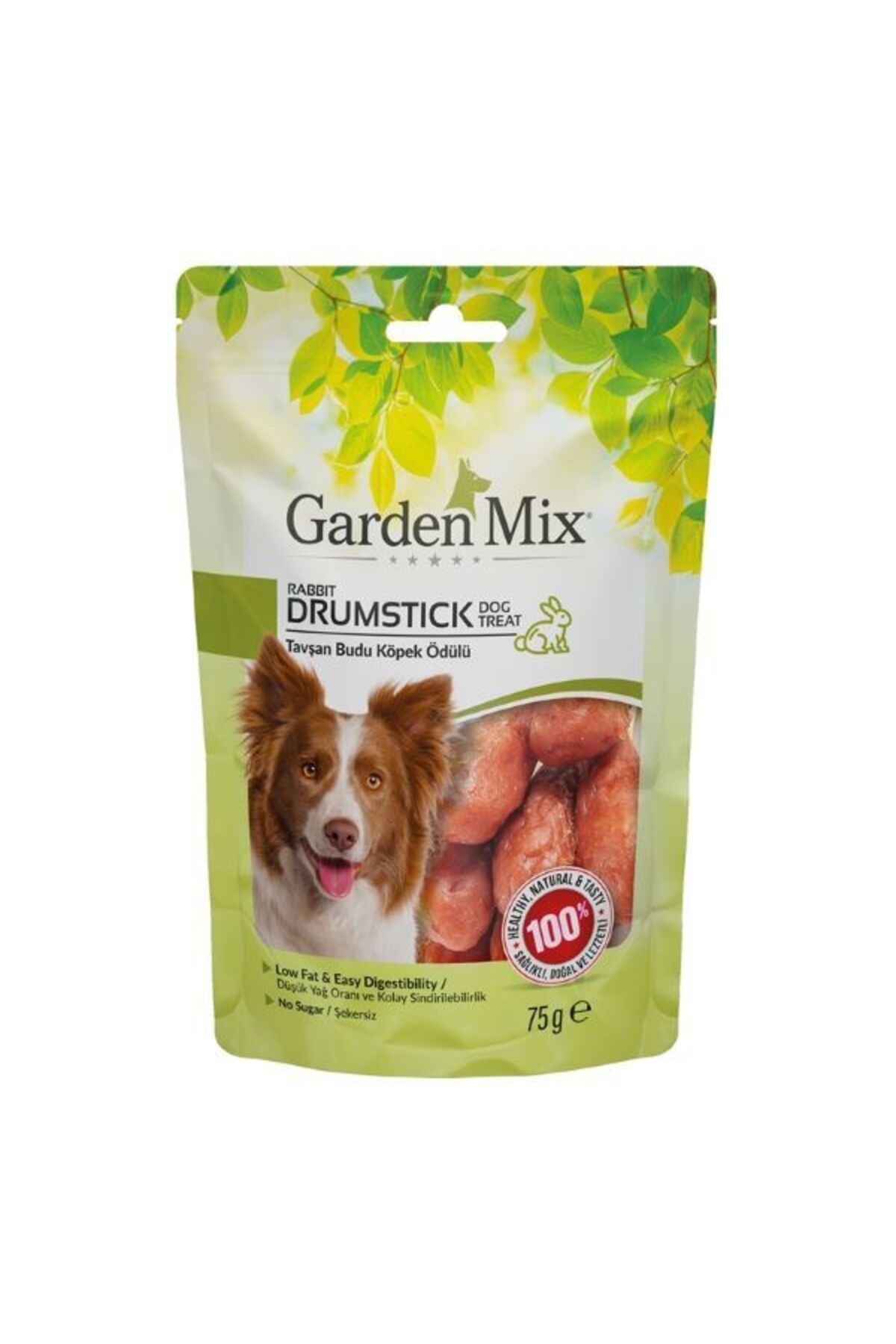 Orqinel Garden Mix Tavşan Budu Düşük Yağlı Şekersiz Köpek Ödül Maması 75 Gr