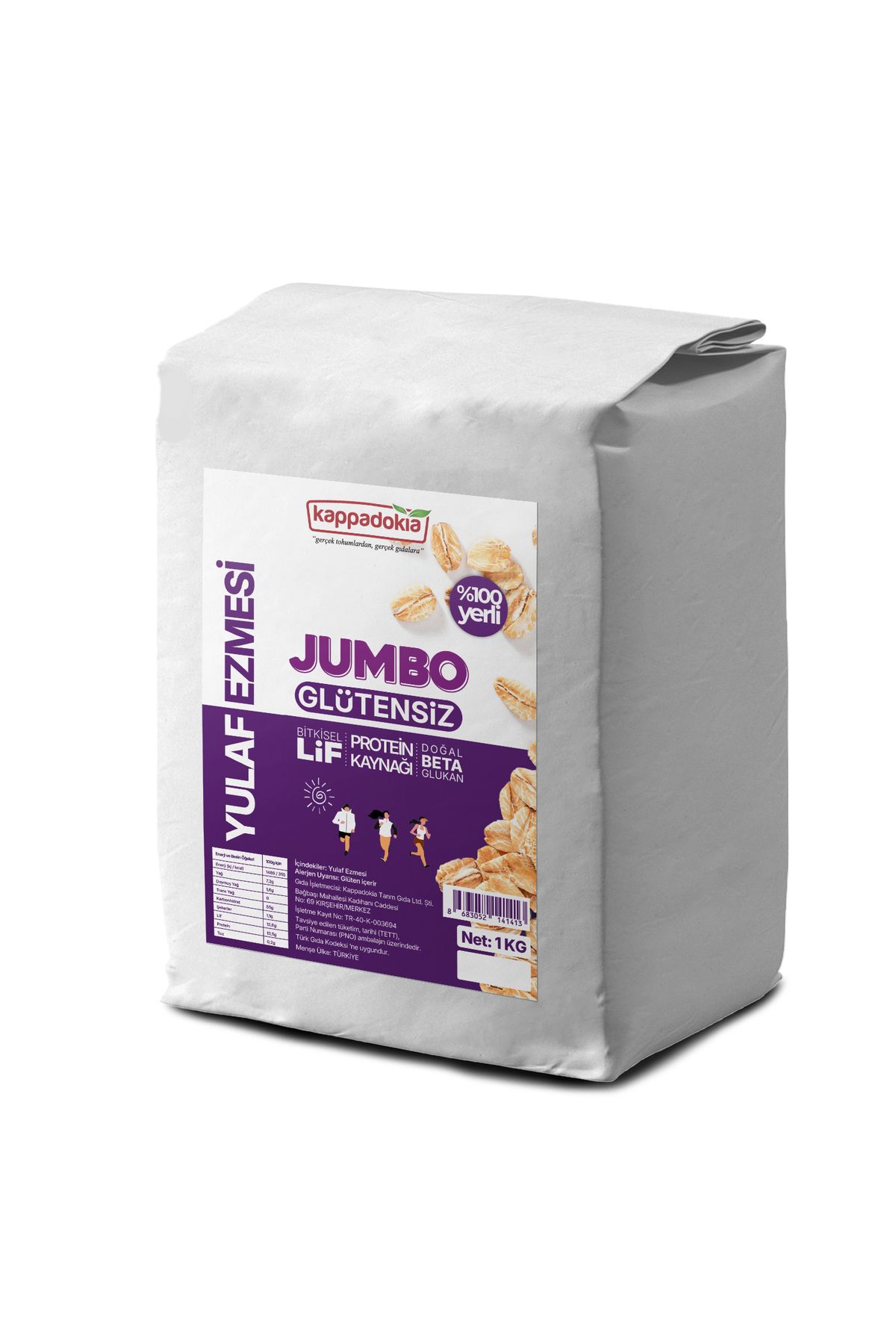 KAPPADOKİA Yulaf Ezmesi Jumbo Glütensiz 2,5 kg