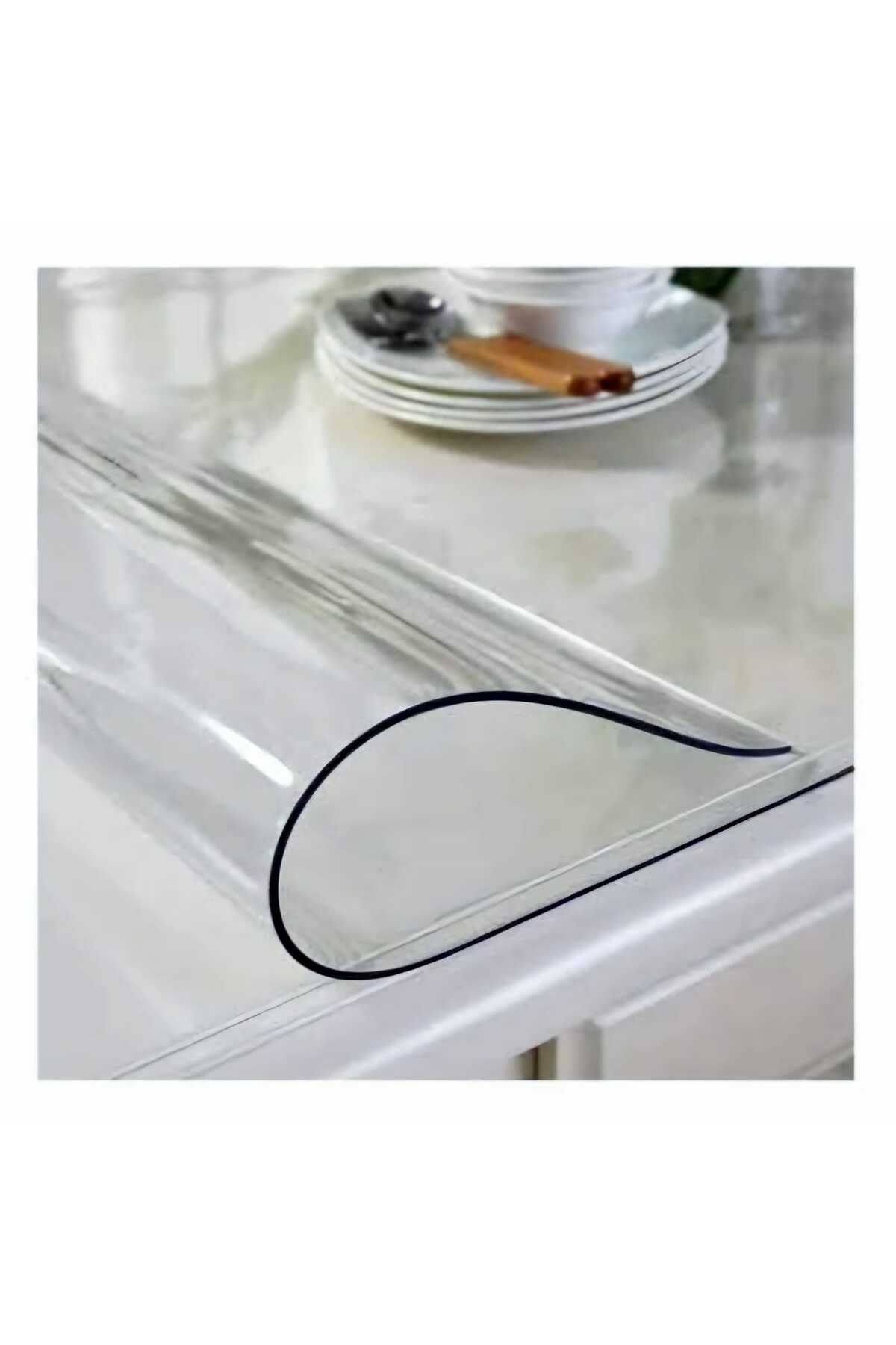Başak Ev Tekstili-1.2 mm Thickness 90 cm Most Transparent Thick Pvs Table Protector Mica Tablecloth 2