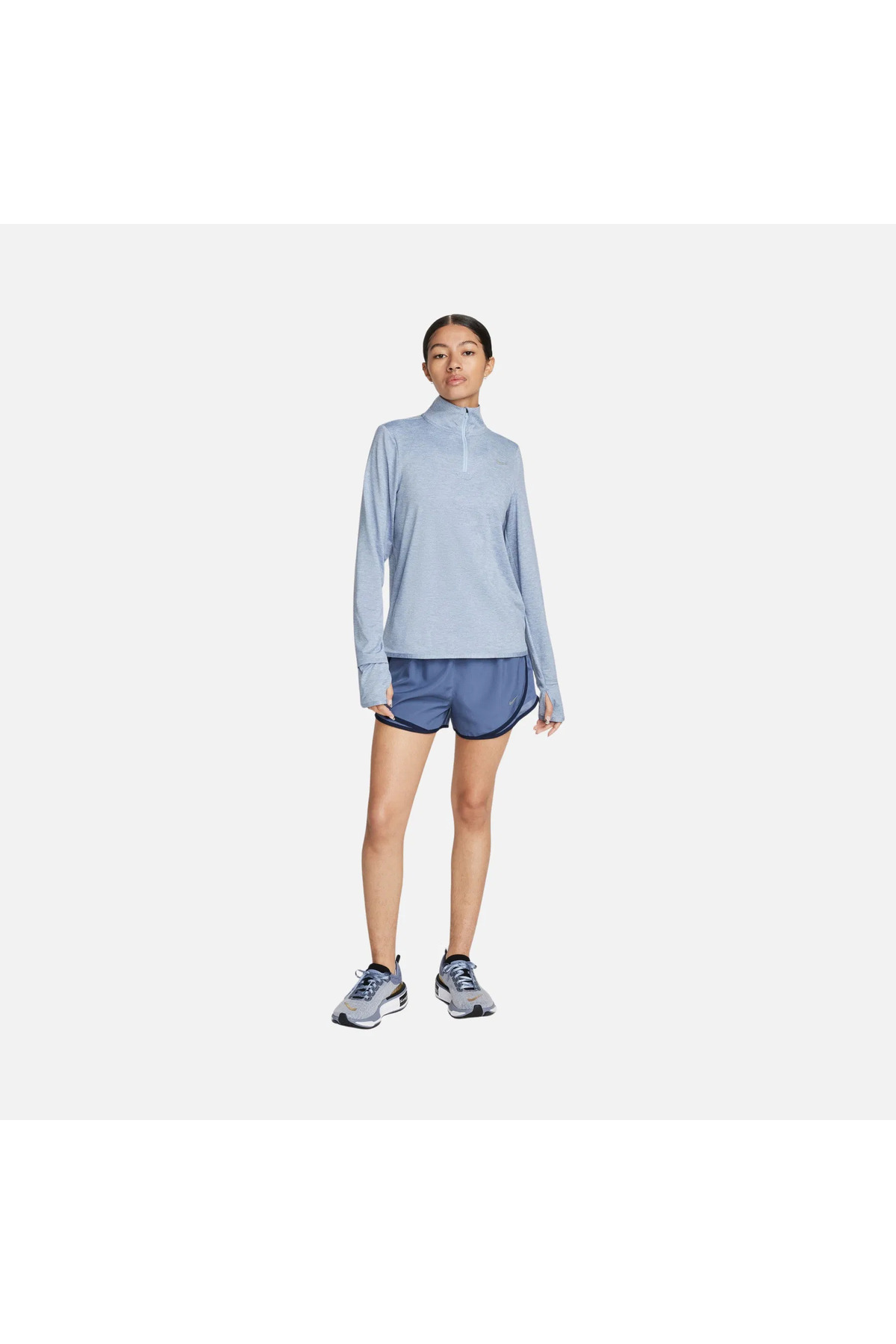 Nike Dri-Fit Swift Element Zip Running Long-Sleeve Kadın Tişört