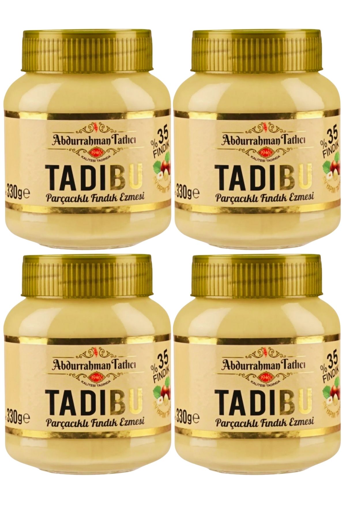 Abdurrahman Tatlıcı Abdurrahman Tatlıcı Tadıbu Parçacıklı Fındık Ezmesi 330 gr x 4 Adet