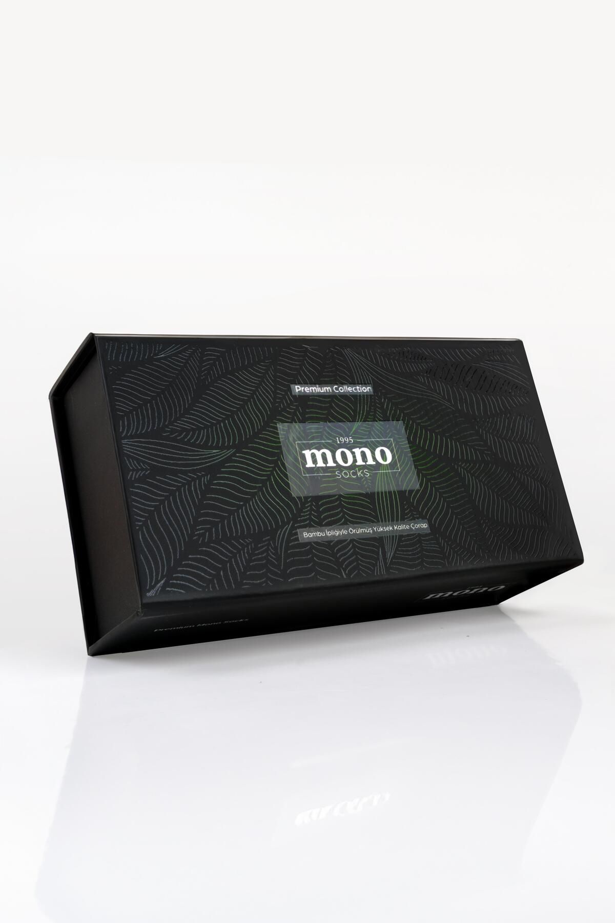 Mono Socks-عبوة من 6 جوارب من الخيزران باللون الرمادي الفاخر - صندوق بدون خياطة 3
