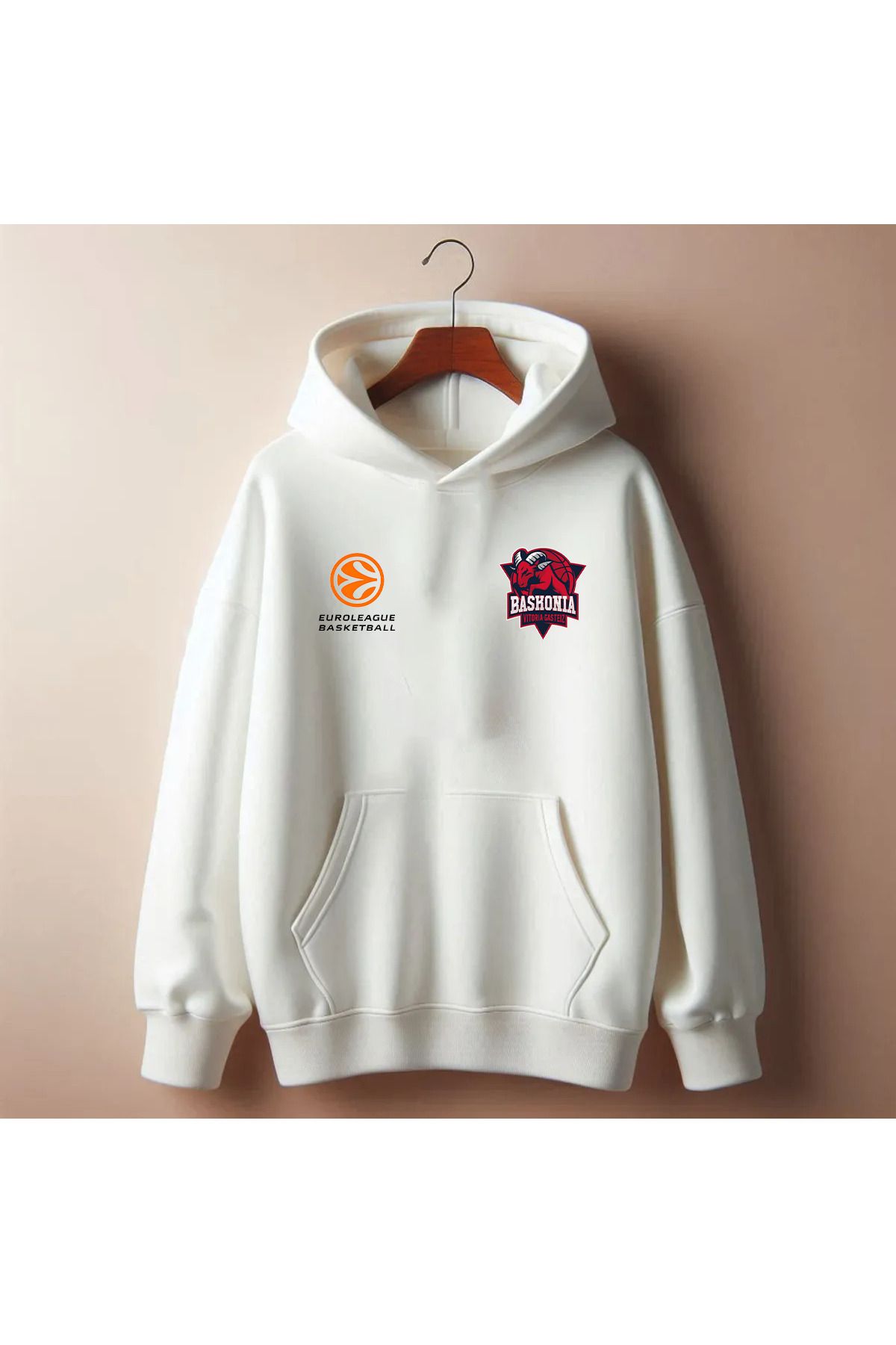 Pisa Art Baskonia Avrupa Basketbol Özel Tasarım Kapşonlu Sweatshirt
