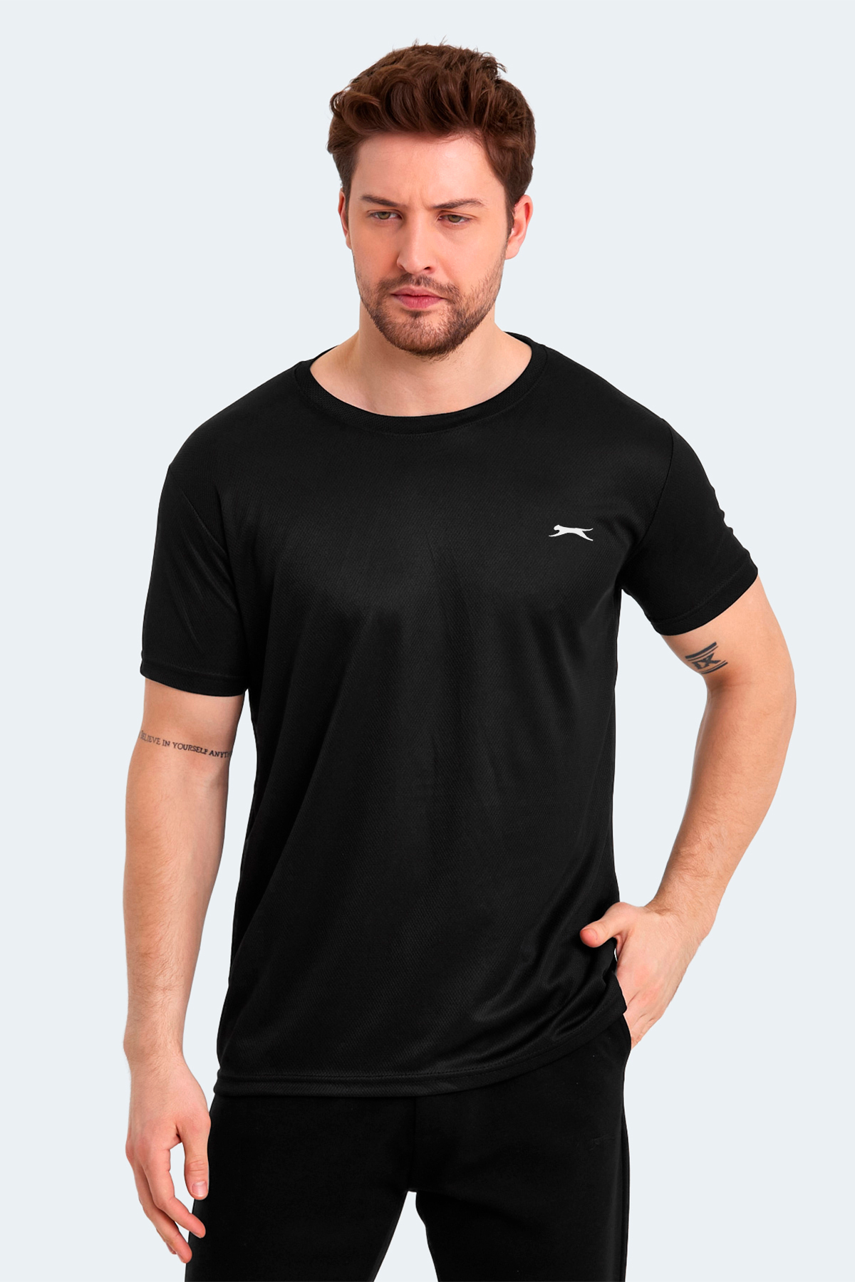 Slazenger Odalıs I Erkek Tişört Siyah görsel 6