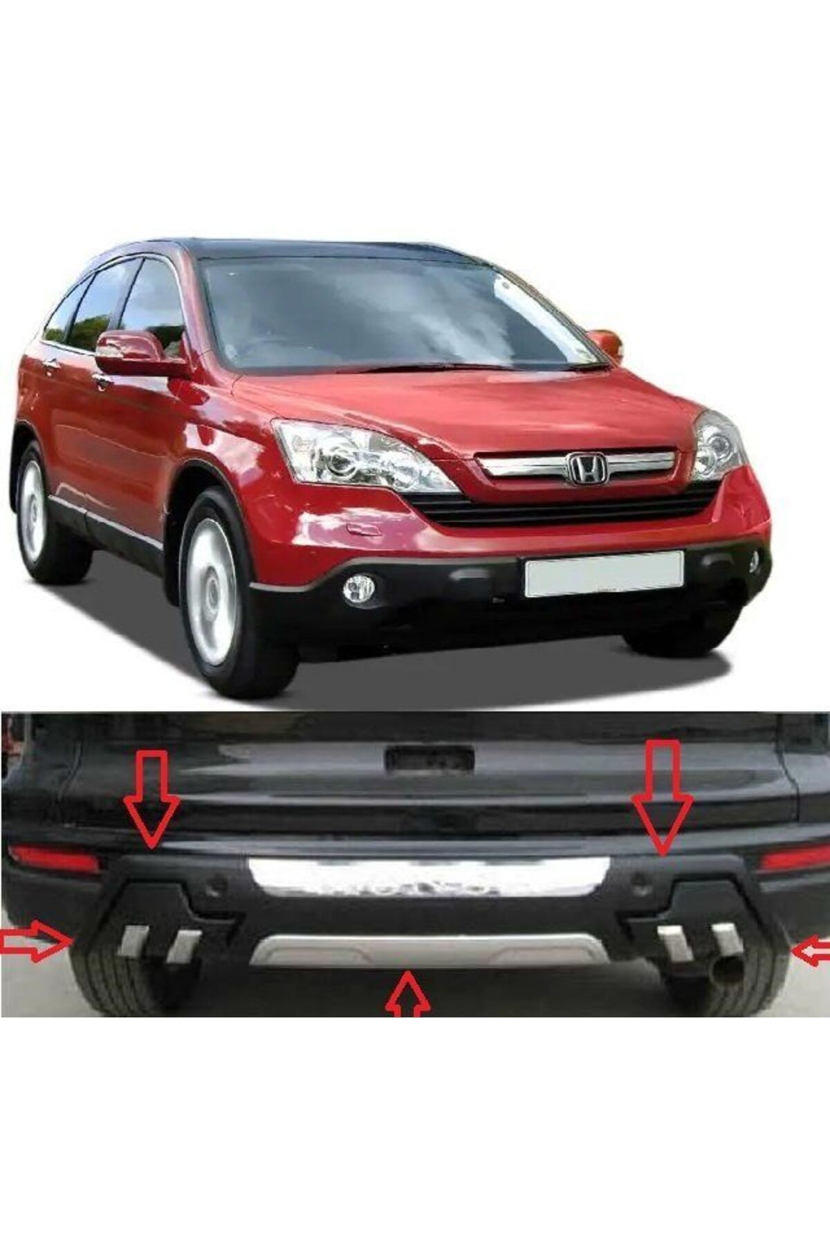 Life Tuning Honda Crv Uyumlu 2007 2011 Arka Tampon Koruyucu Koruma Difüzör