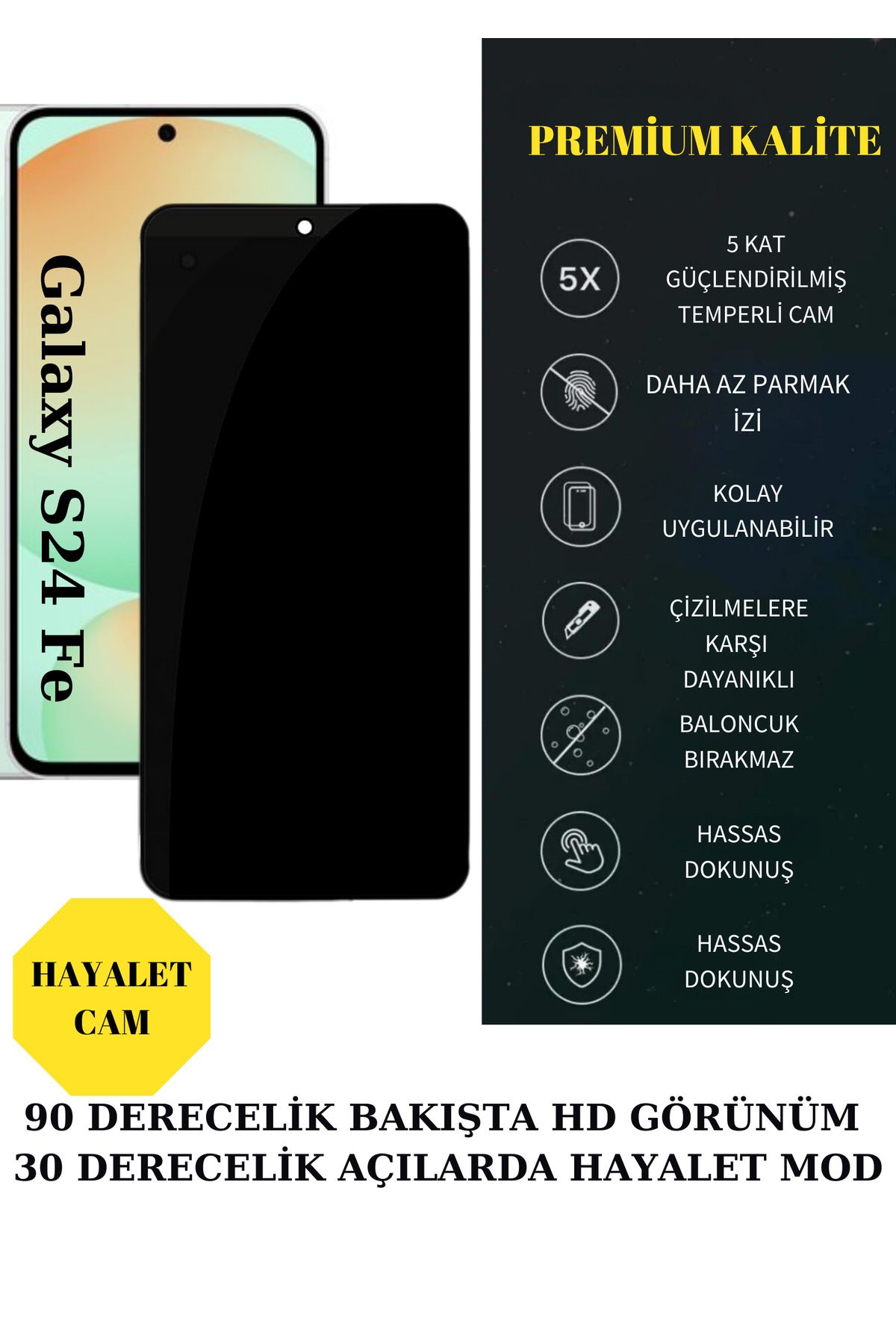 Beylem Samsung Galaxy S24 Fe Hayalet Ekran Koruyucu