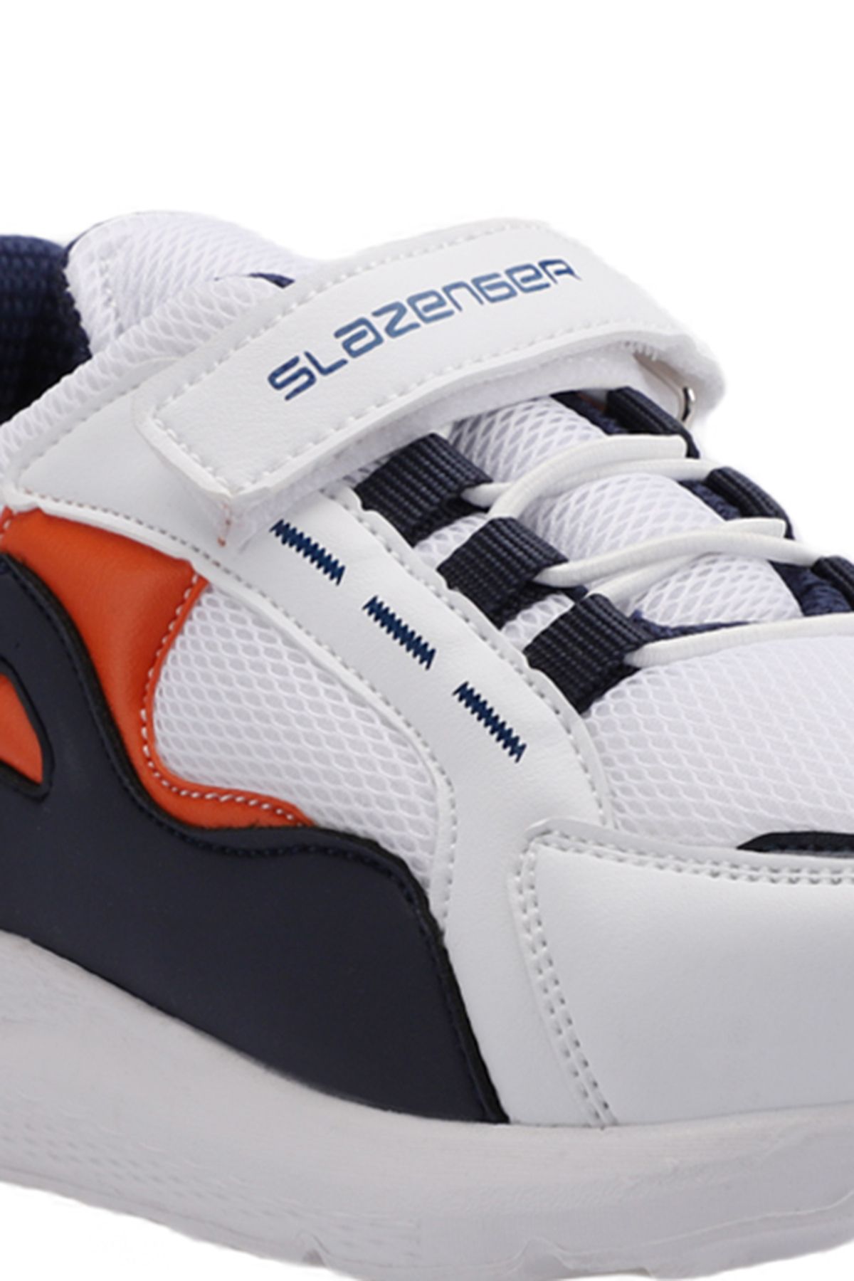 Slazenger کفش کتانی پسرانه کتایون سفید / آبی سرمه ای