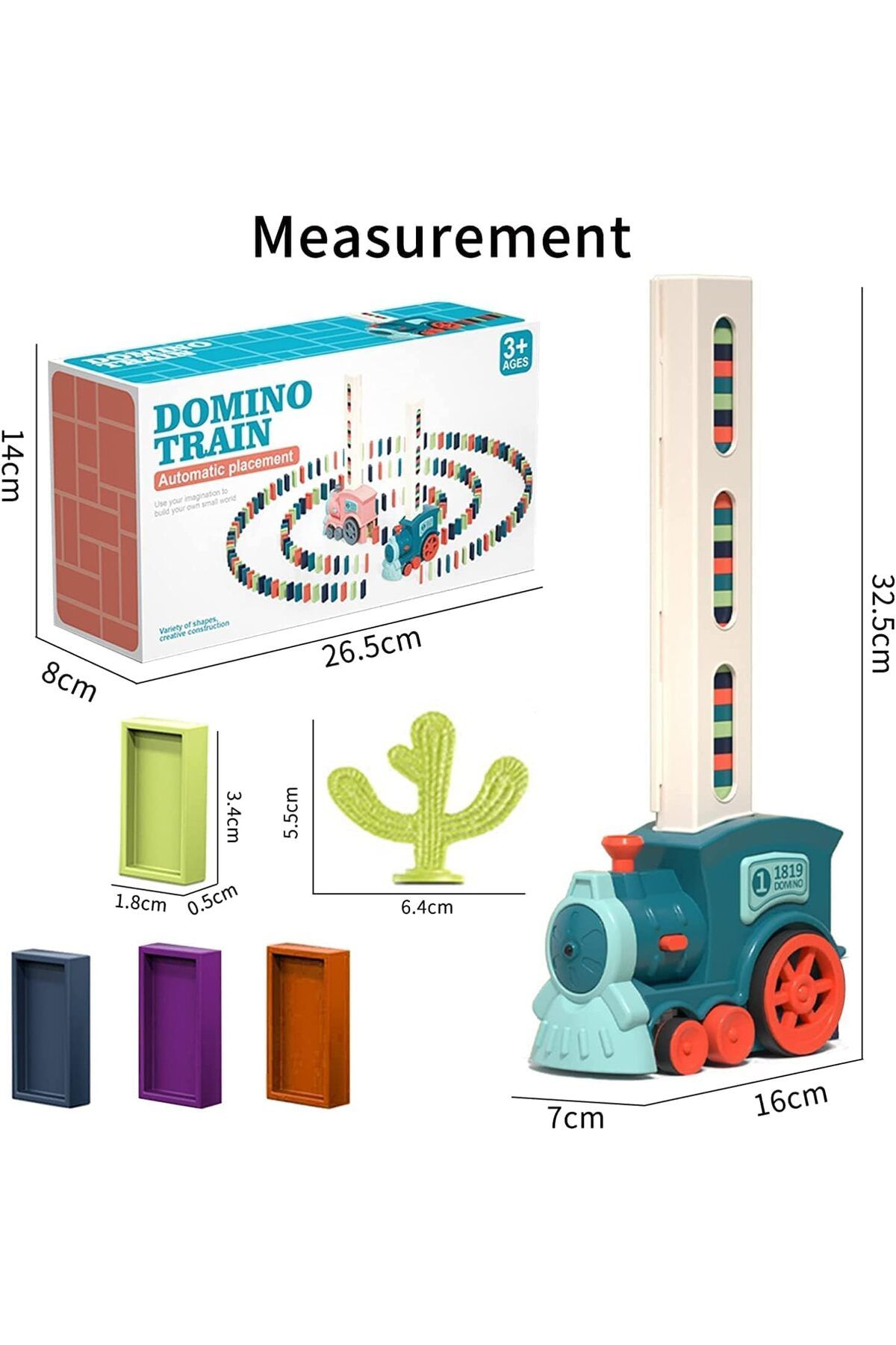 AWH-Domino Train Toy Set, Building and Stacking Toy, Automatic Domino Train - Batteries not Included 5