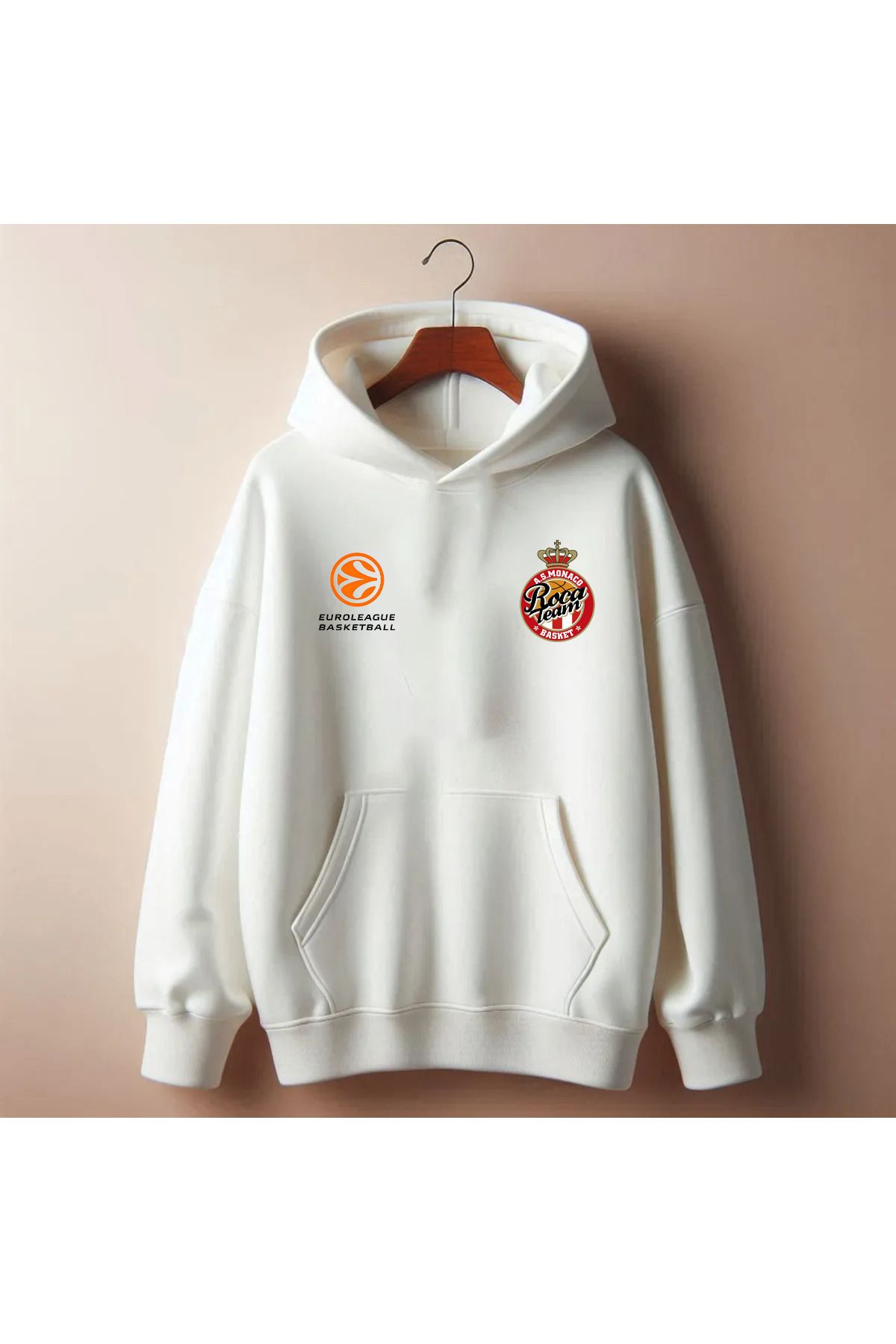 Pisa Art AS Monaco Avrupa Basketbol Özel Tasarım Kapşonlu Sweatshirt