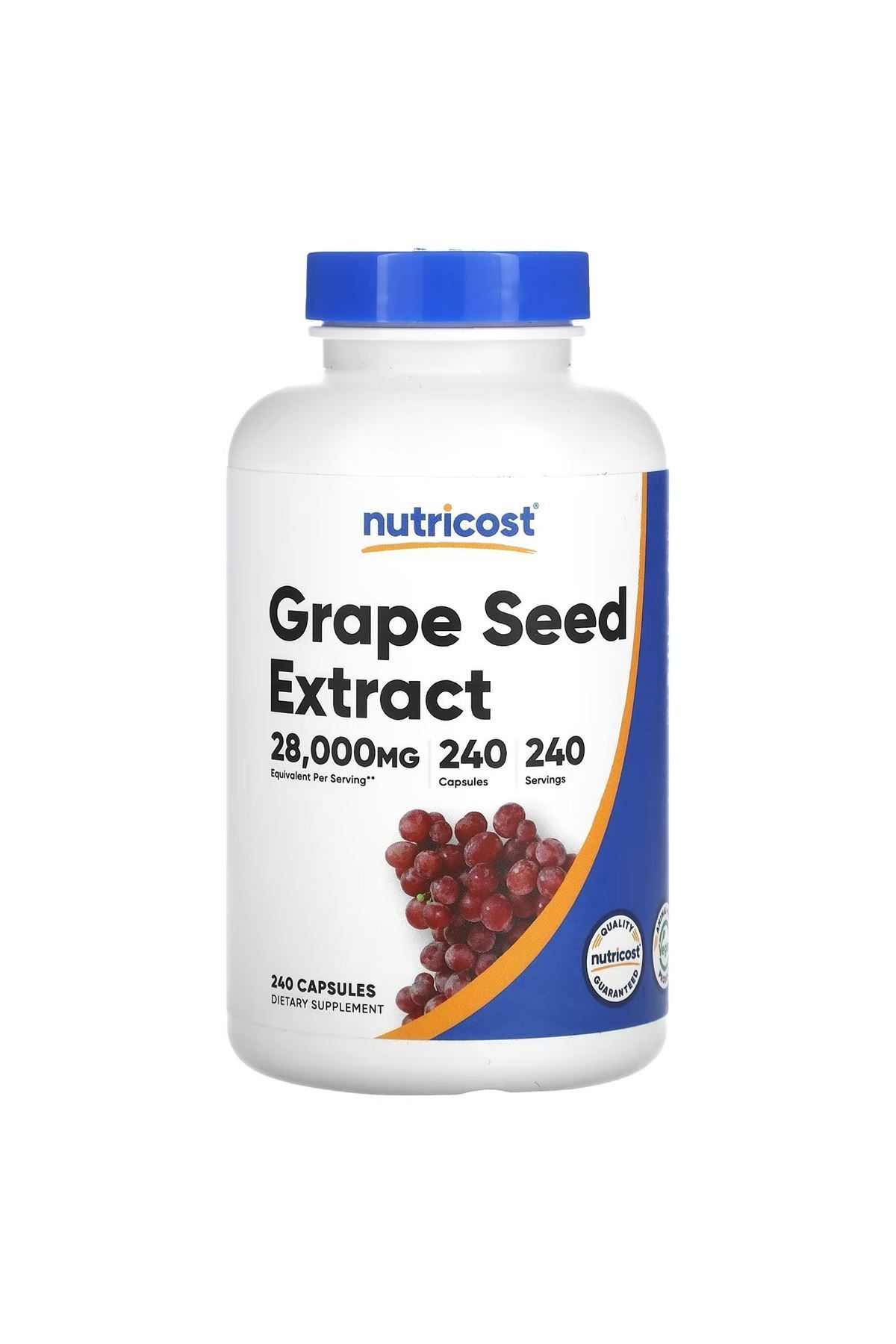 Nutricost Grape Seed Extract Üzüm Çekirdeği Ekstraktı, 28.000 mg, 240 Kapsül