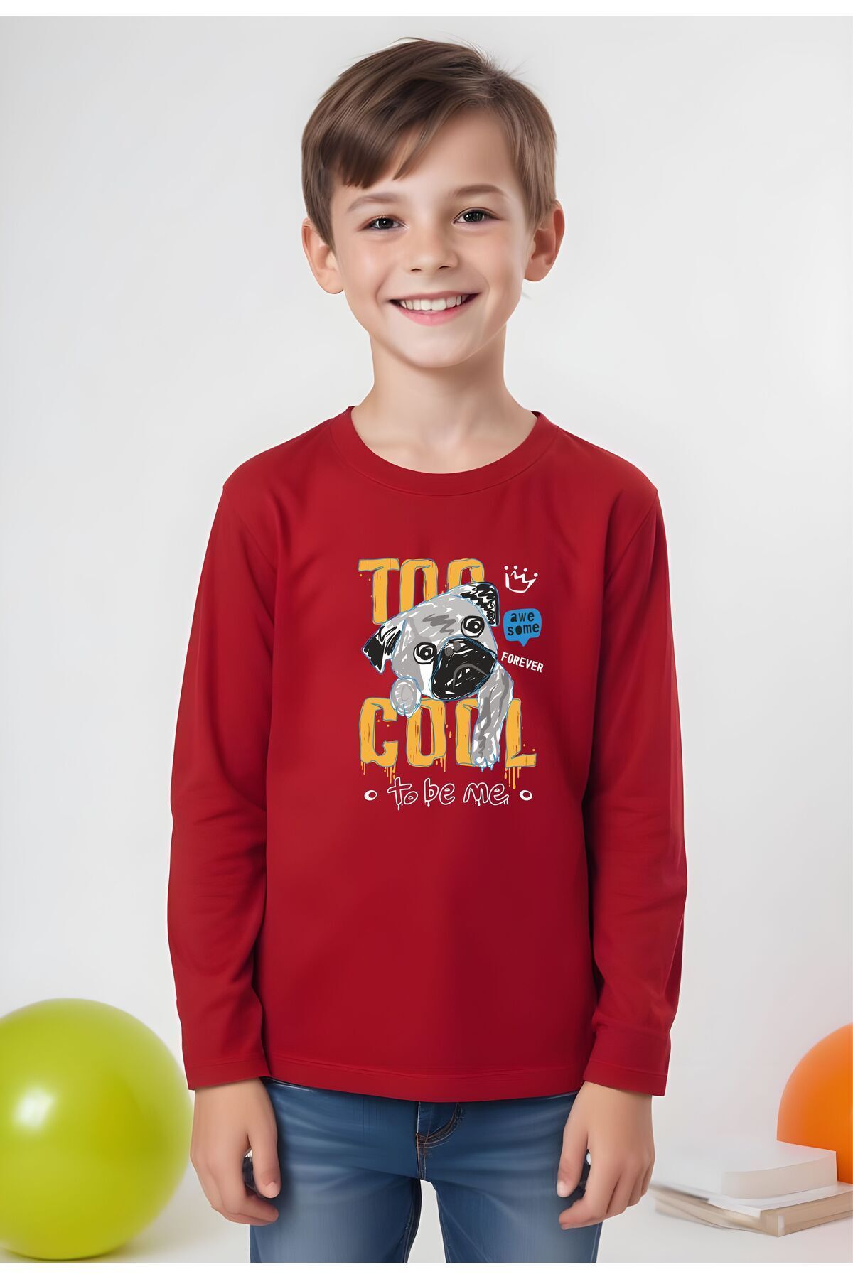 FYK KİDS-Fyk Ki̇ds Boy's Crycling Collar 3-Piece Basic Sweatshirt 3