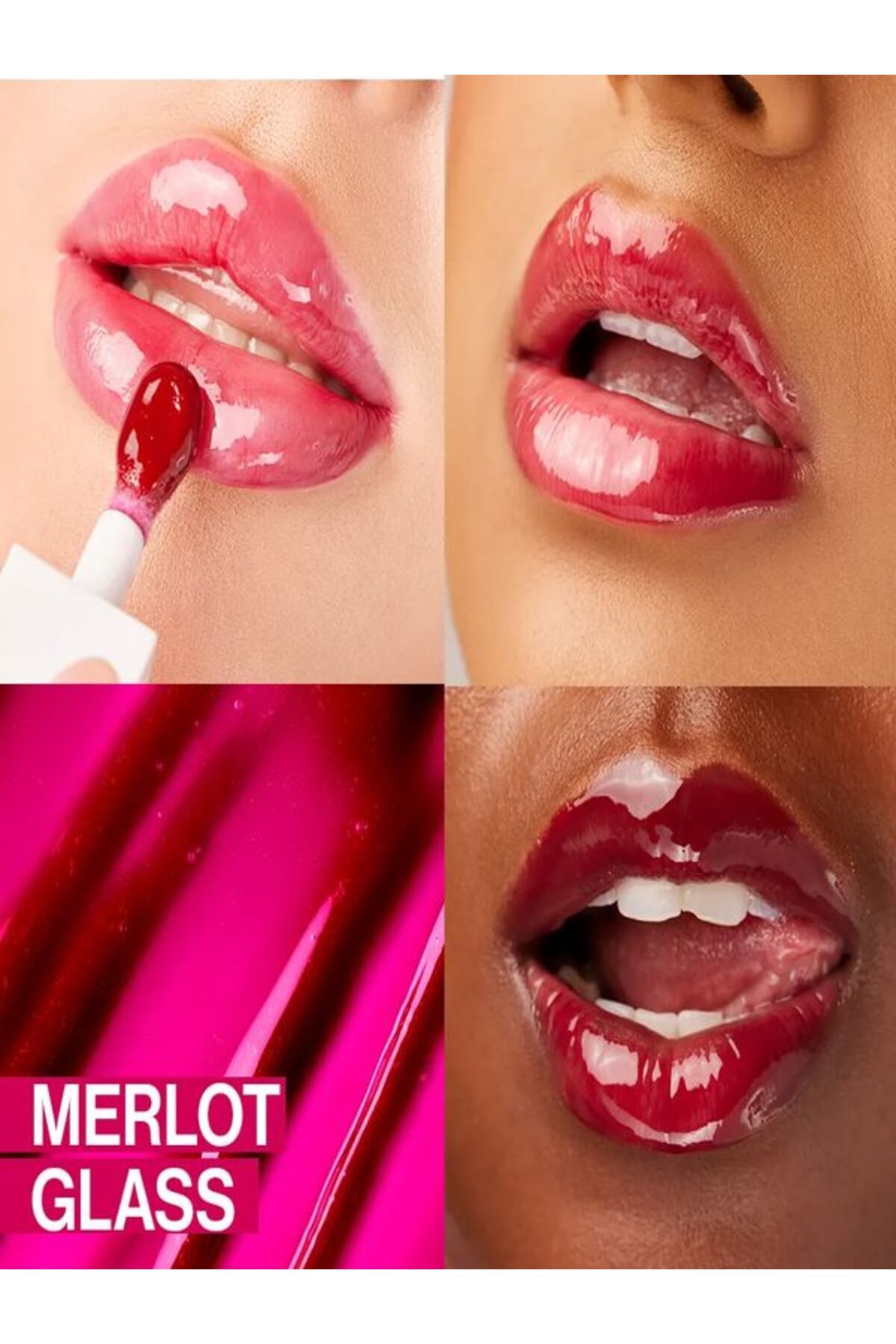 WET N WİLD-Lip Oil Gloss |   Lip Gloss Moisturizing Colored Lip Oil-Merlot Glass 2