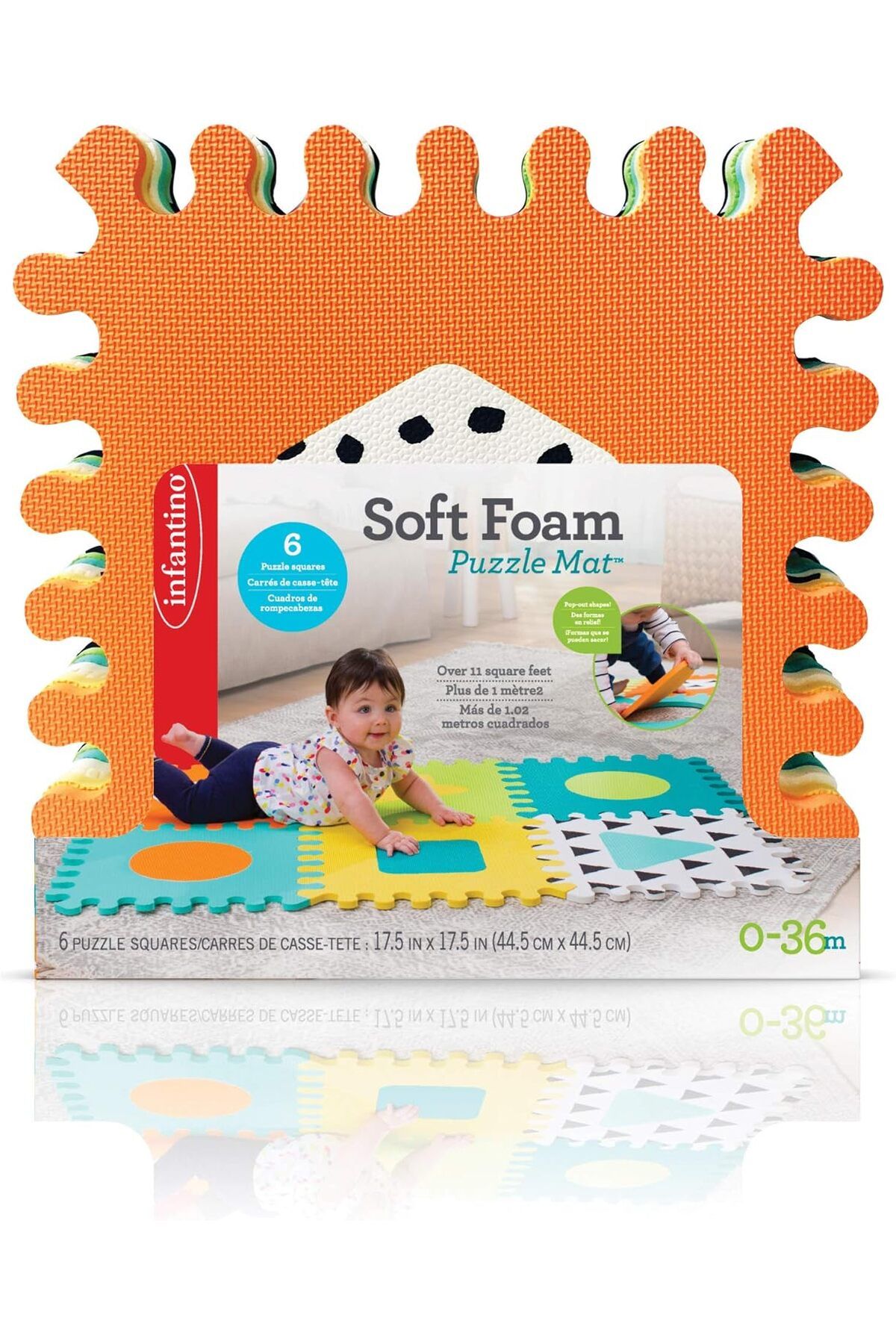 Infantino-Gaga Soft Foam Puzzle Mat 6pcs IN216056 1