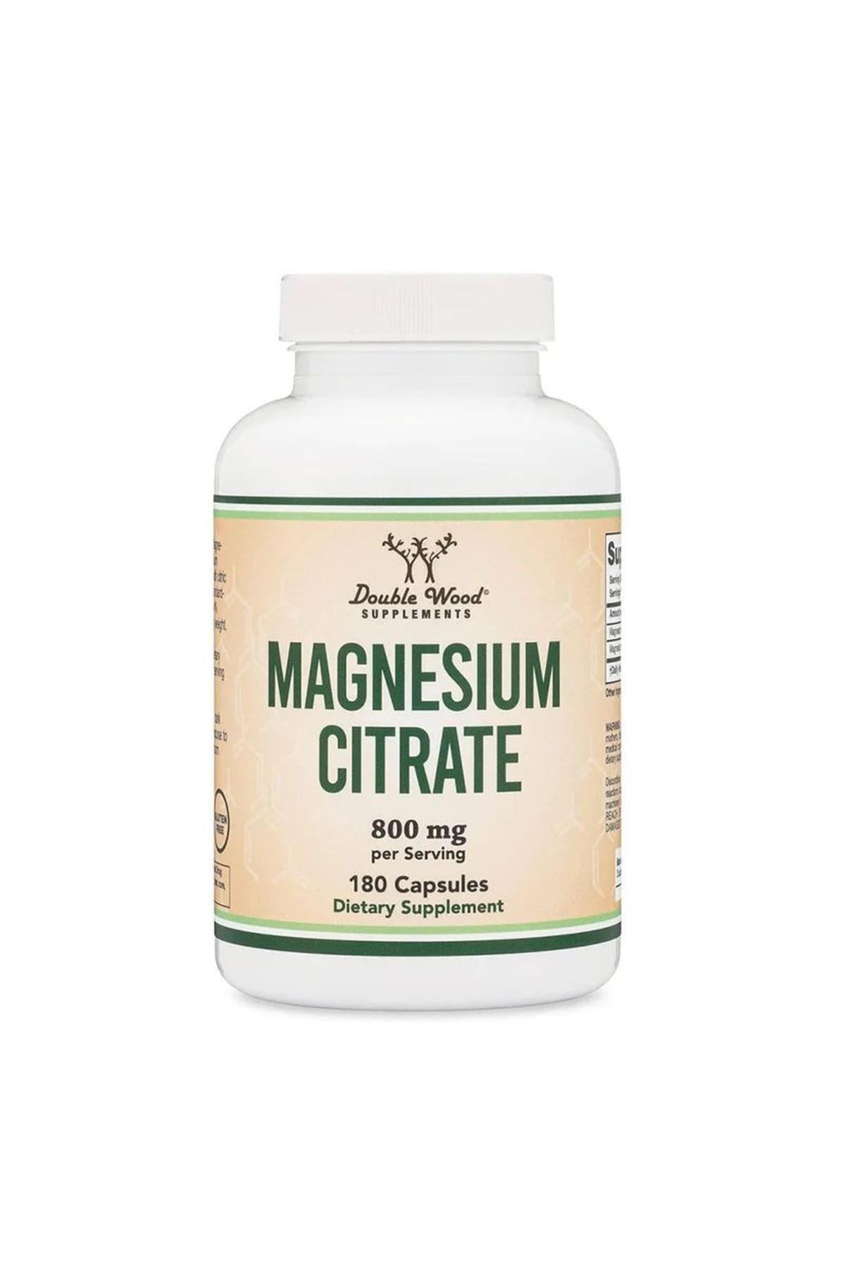 DOUBLE WOOD Magnesium Citrate 800 mg 180