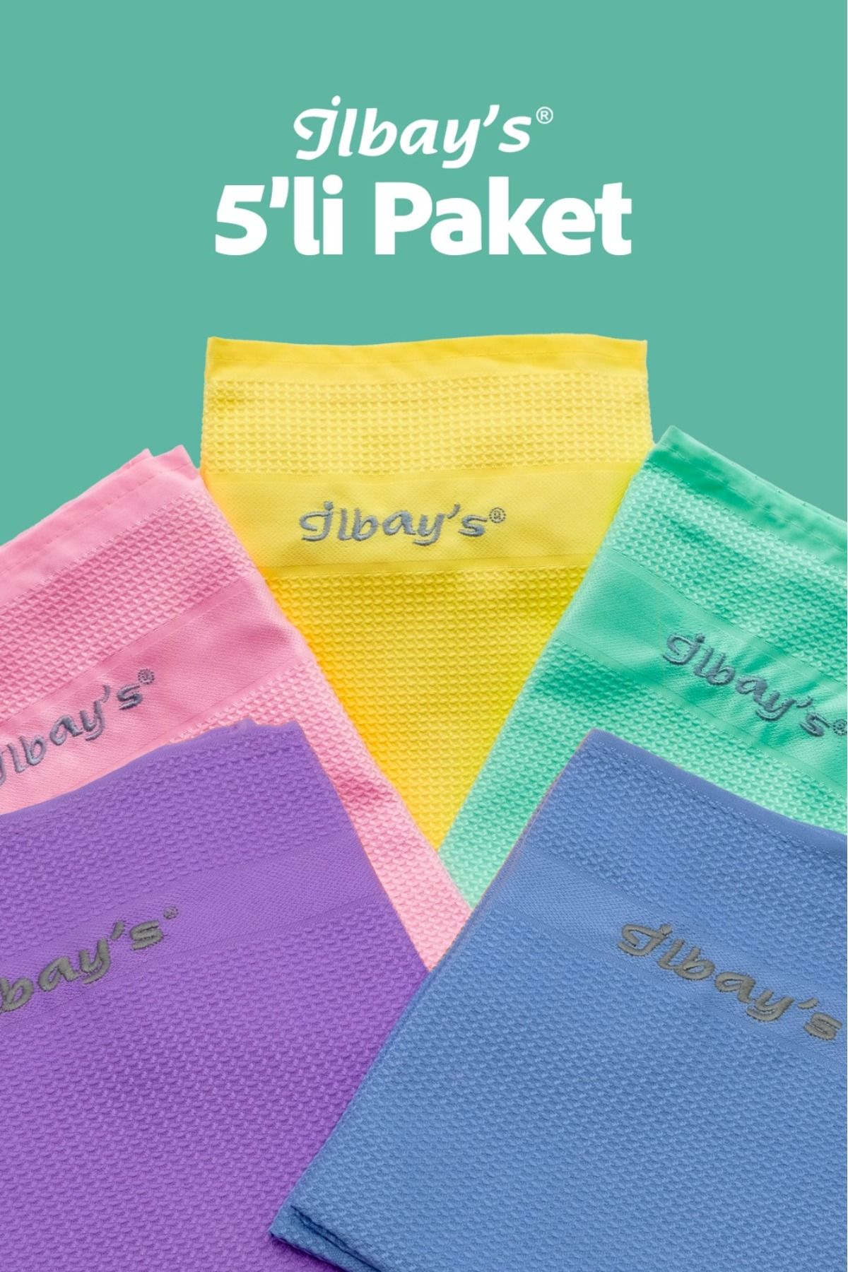 İLBAY'S İlbays mikrofiber bez 5li paket (Ürün içeriği 5 adet)