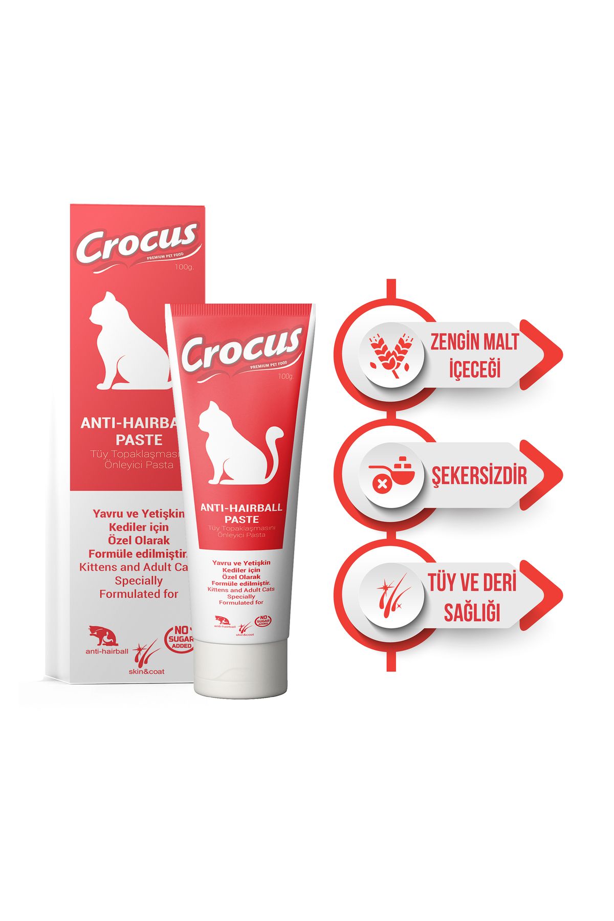 Crocus Anti Hairball Kedi Malt Macunu 100 Gram