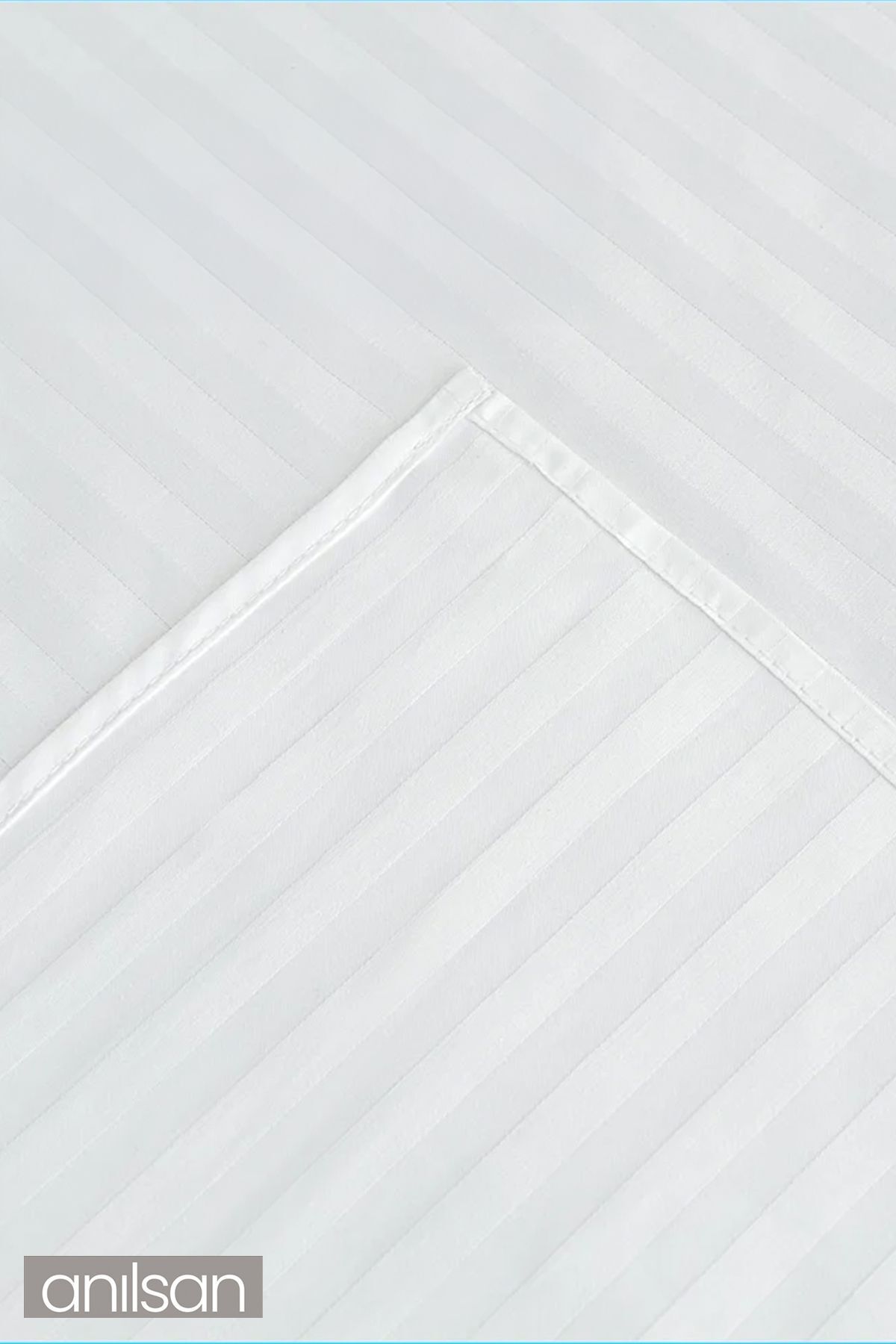 Anılsan-83 String Striped Satin Bedsheet - Single and Double, Home and Hotel Bedsheet, Simple and Elegant 3