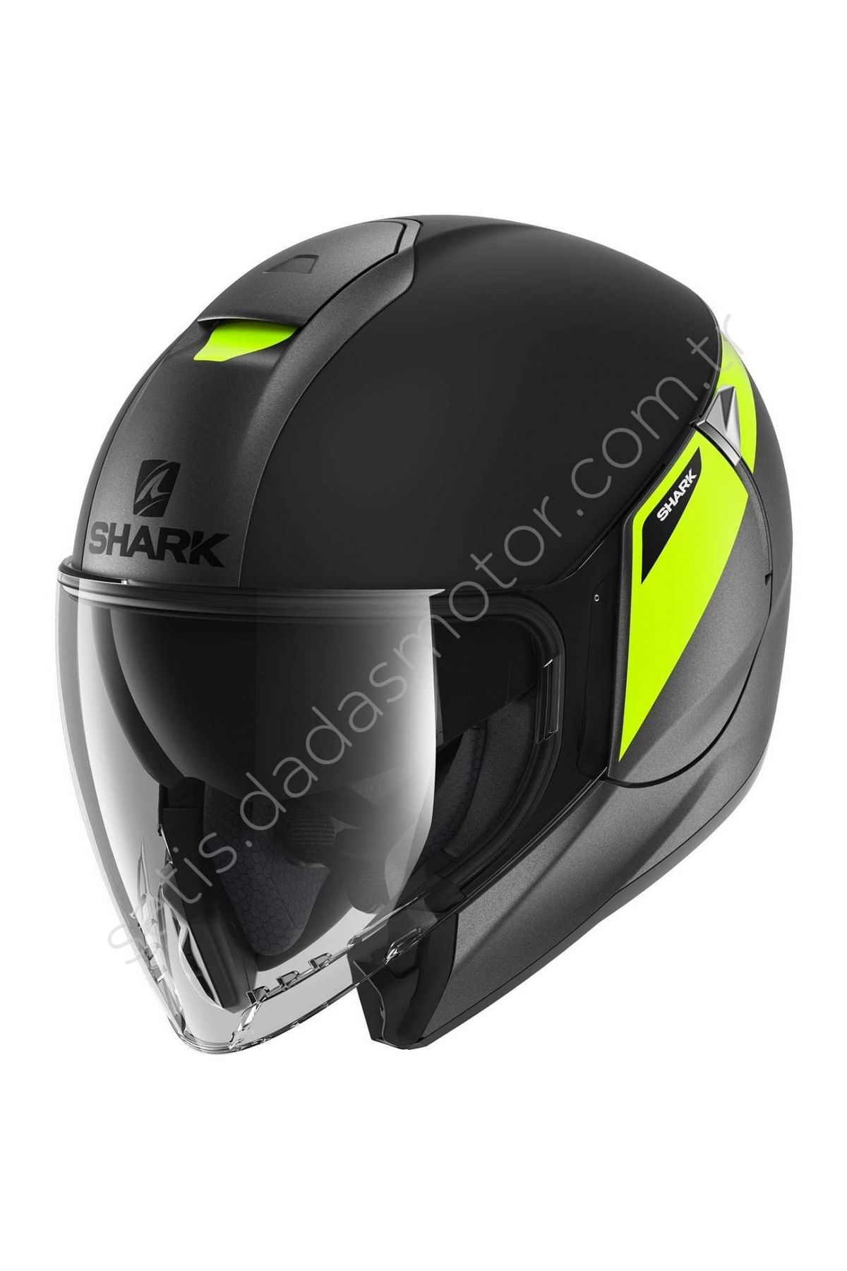 Shark CITY CRUISER KARONN MAT SİYAH-YEŞİL AÇIK KASK