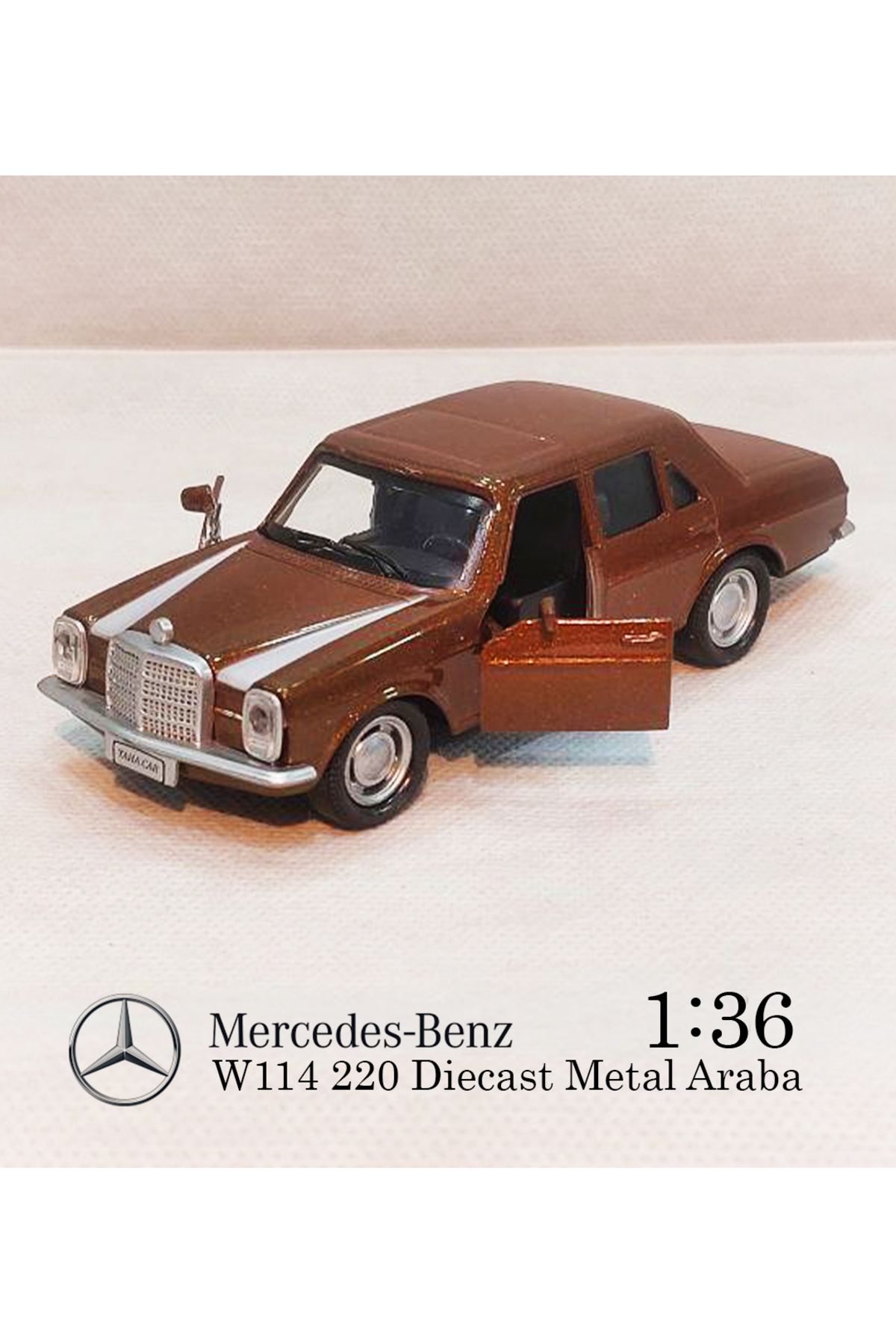 MERCEDES Benz W114 | Çek Bırak E220 Metal Araba | Diecast 1:36 Model Oyuncak