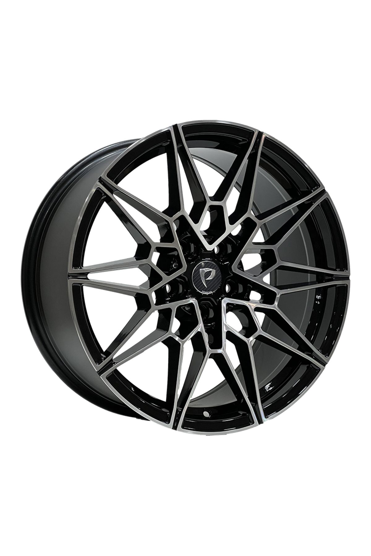 powcan BMW UYUMLU ÖN JANT  8 X 19 ET 34 ARKA JANT 9 X 19  ET37    BKY-1027 5X120 72.56  BLACK MACHINED