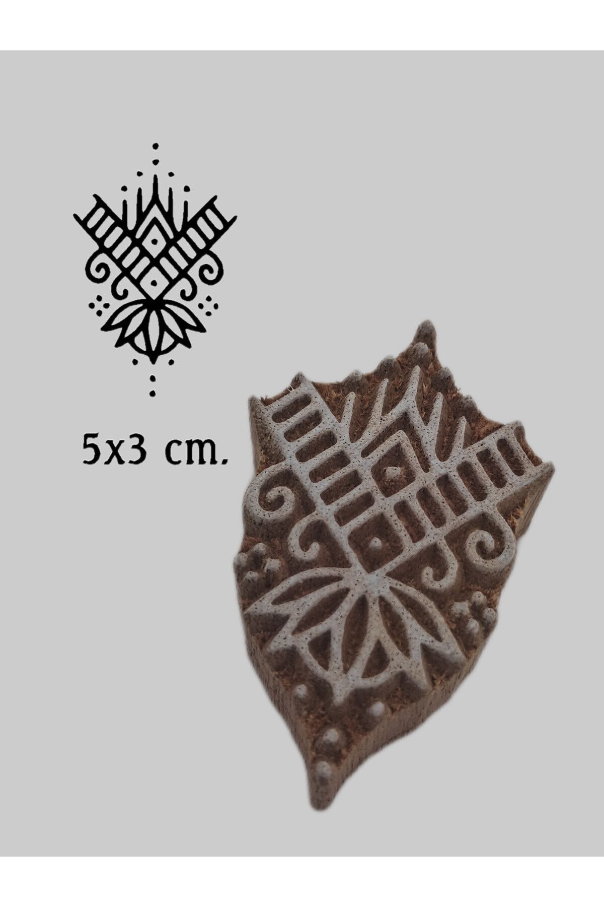 baskıkalıbı Ahşap baskı kalıbı etnik model 5x3 cm. d114