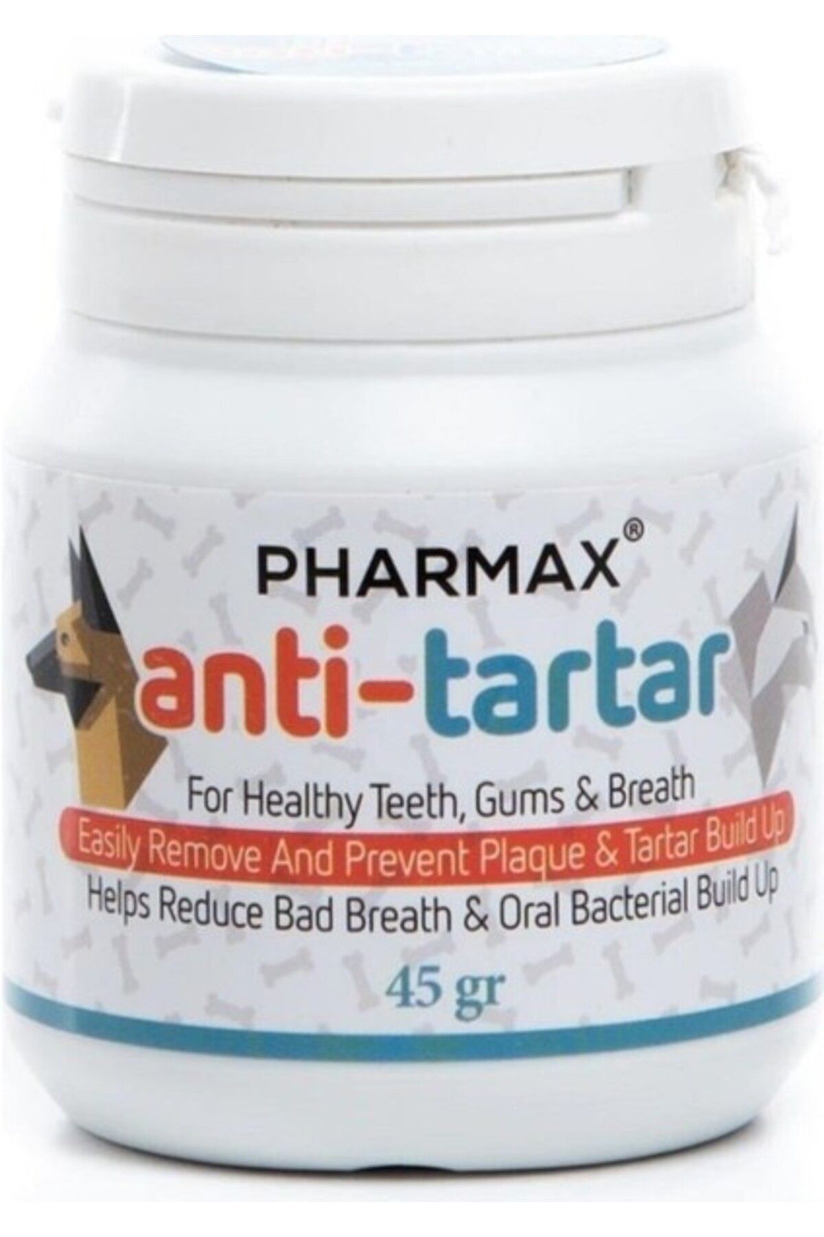 Orqinel Pharmax Anti-Tartar Toz Kedi, Köpek Diş Taşı Giderici 45 gr