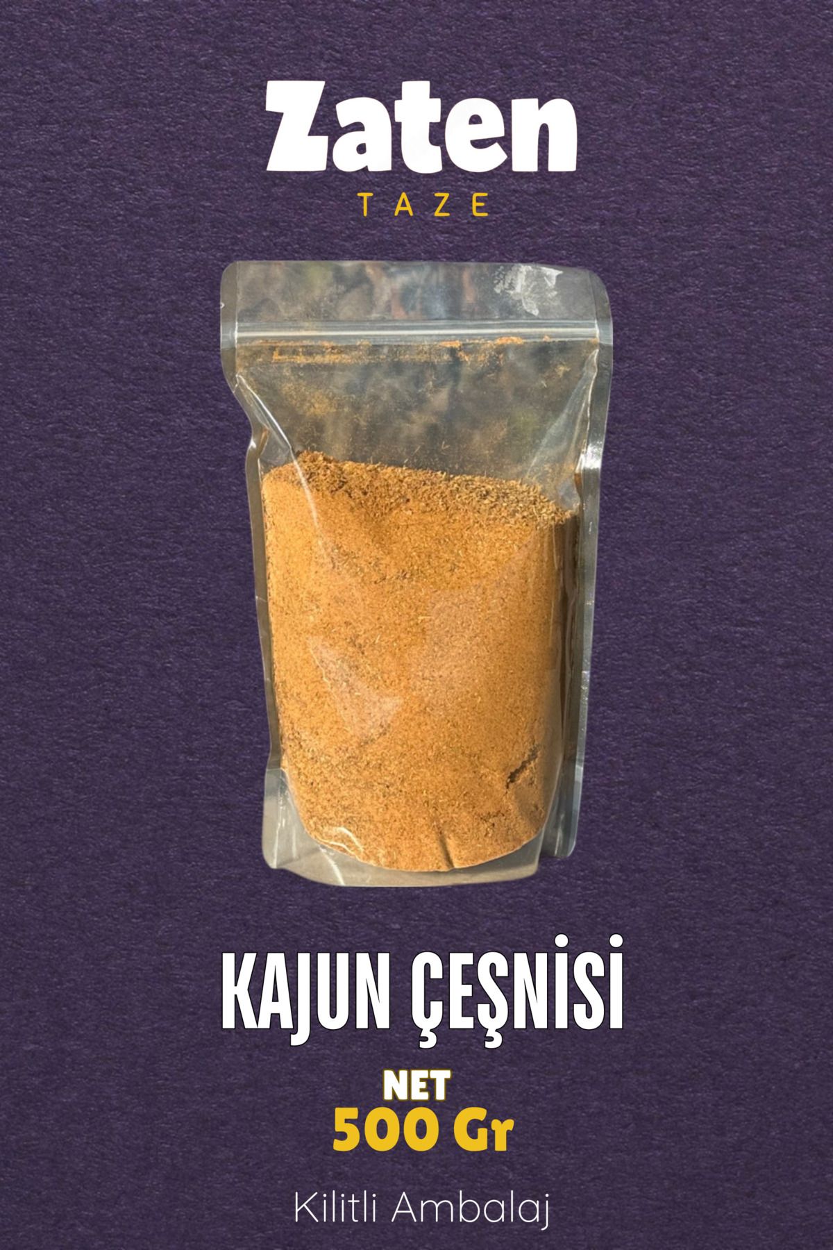 Zaten Taze Kajun Baharatı 500 Gr Patates Çeşnisi Cajun Seasoning