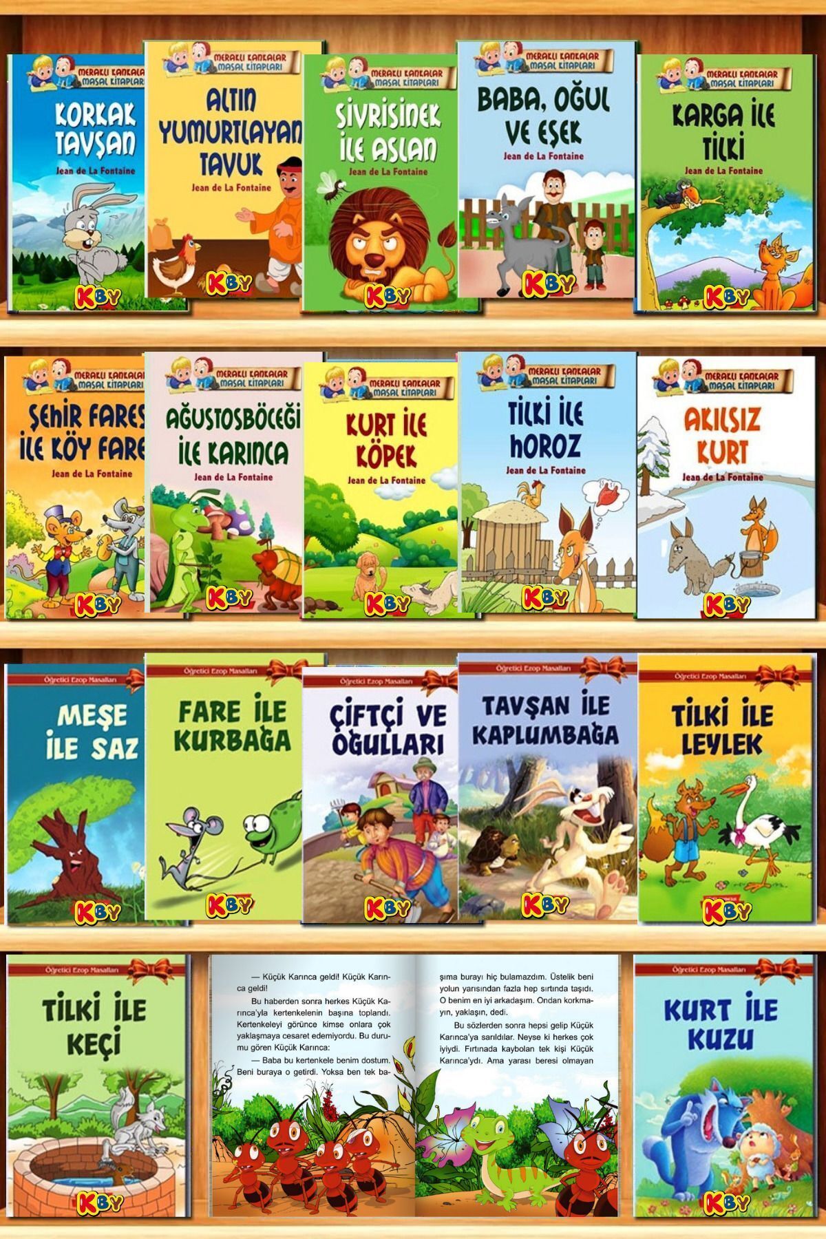 KBY 1 Ve 2.sınıflar Için Birbirinden Güzel Hikayeler Eğlenceli Zeka Geliştiren 20'li Kitap Seti fotoğrafı 4 (önizleme)