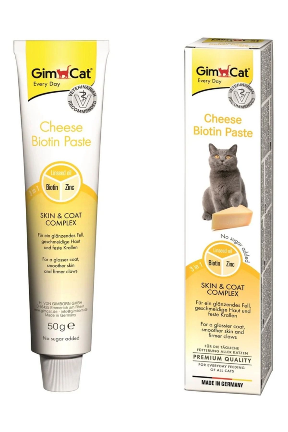 Gimcat GİMCAT KEDİ MACUNU PEYNİR & BİOTİN 100 GR (Sürpriz Hediyeli)