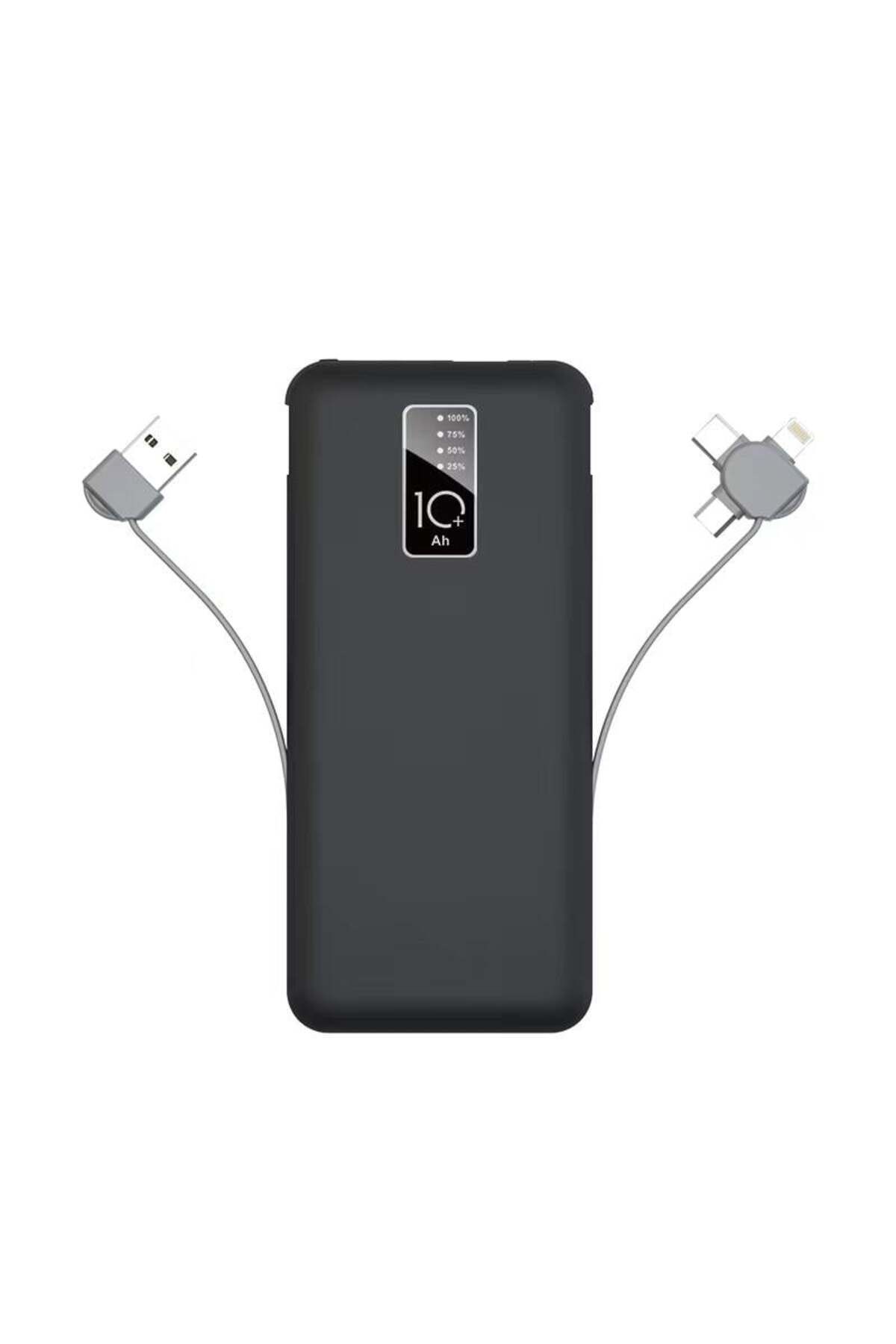 zore PW-05 Hızlı Şarj Led Göstergeli Micro Lightning Type-C Kablolu Taşınabilir Powerbank 10000mAh