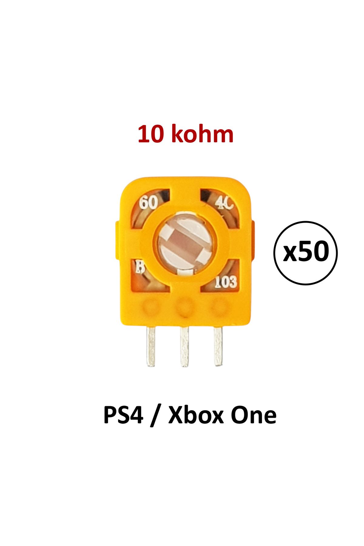 POPKONSOL 50 Adet 10k PS4 Xbox One Mikro Direnç Potans Micro Switch Turuncu