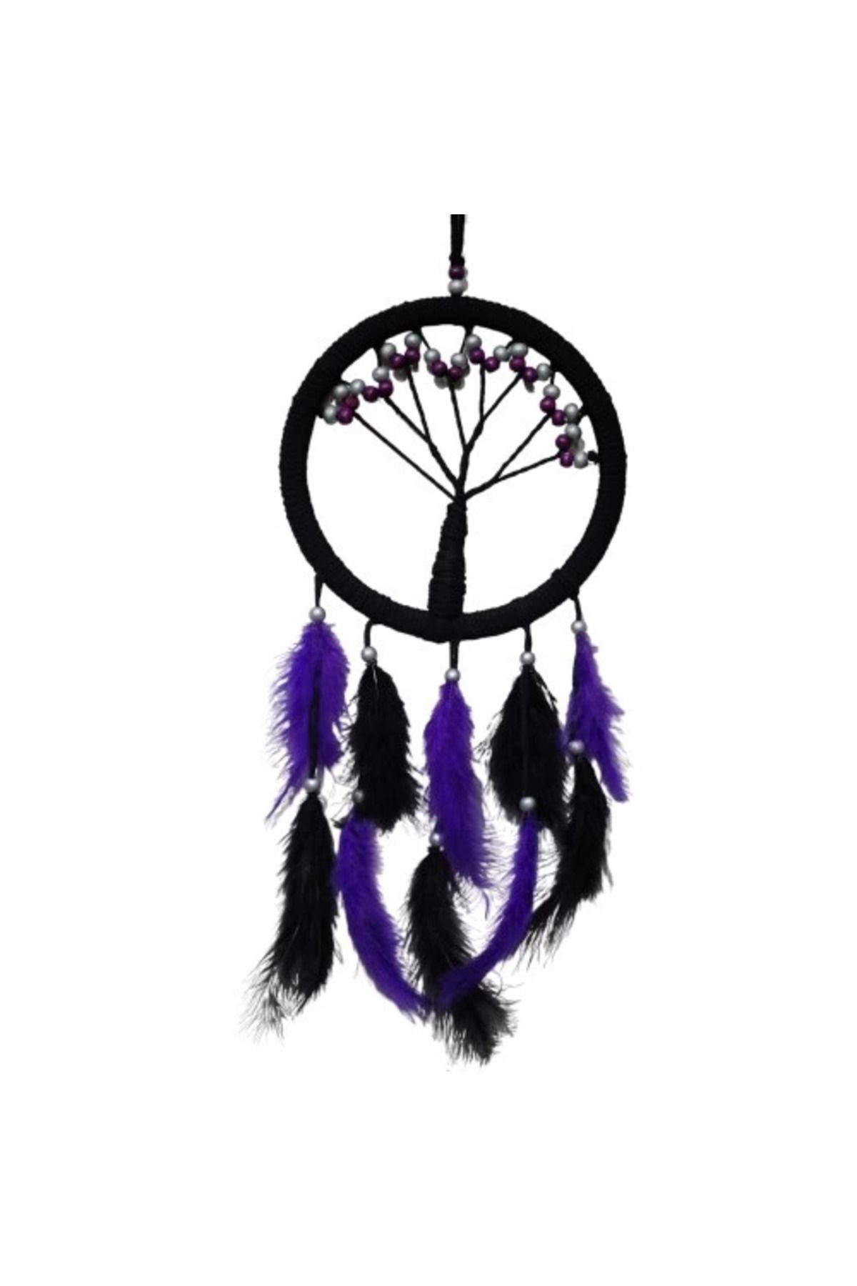 Butik Mor İncili Hayat Ağacı Dream Catcher