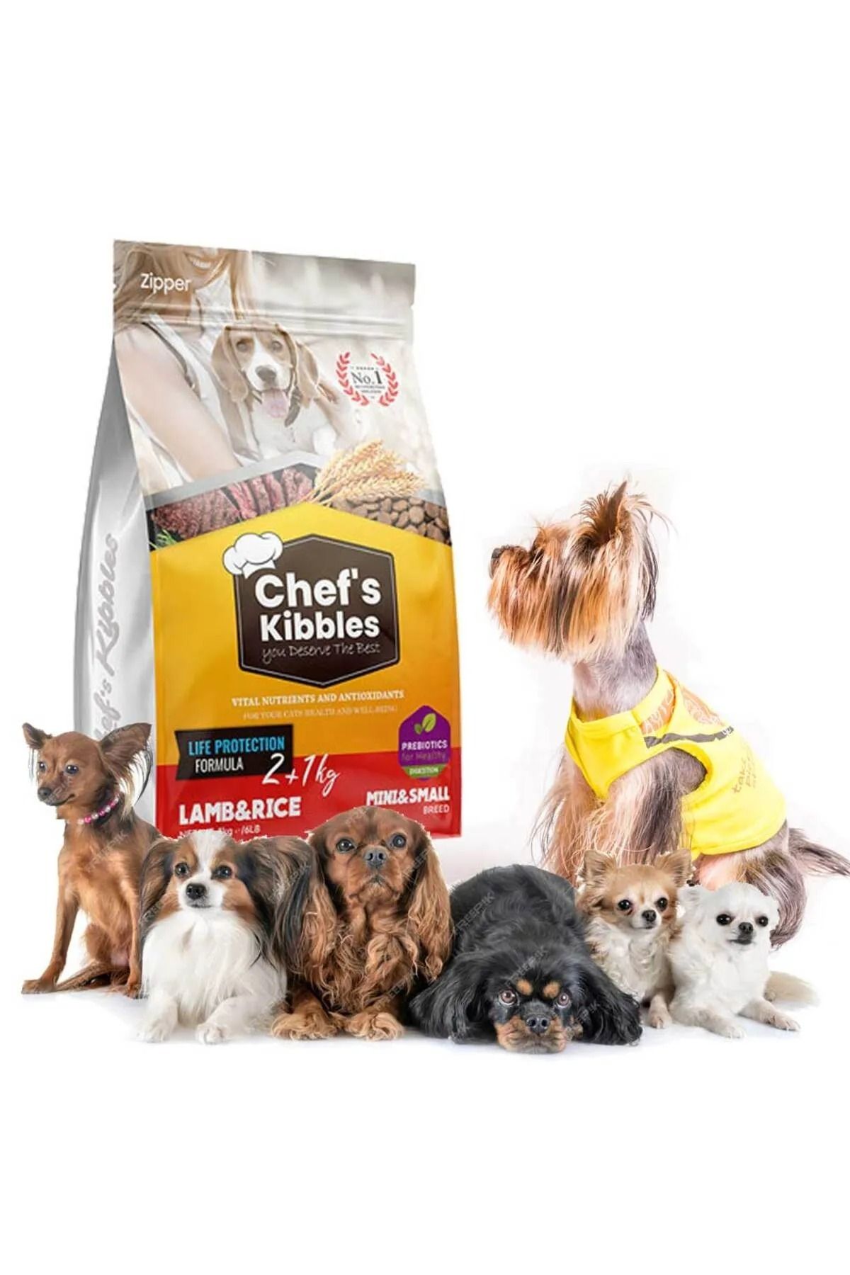 Mutamin Organics Mutamin Chef’s Kibbles -Mini ve Küçük Irk Köpek Maması 2+1 Kg+Mutamin Norveç Somon Yağ 150 ml