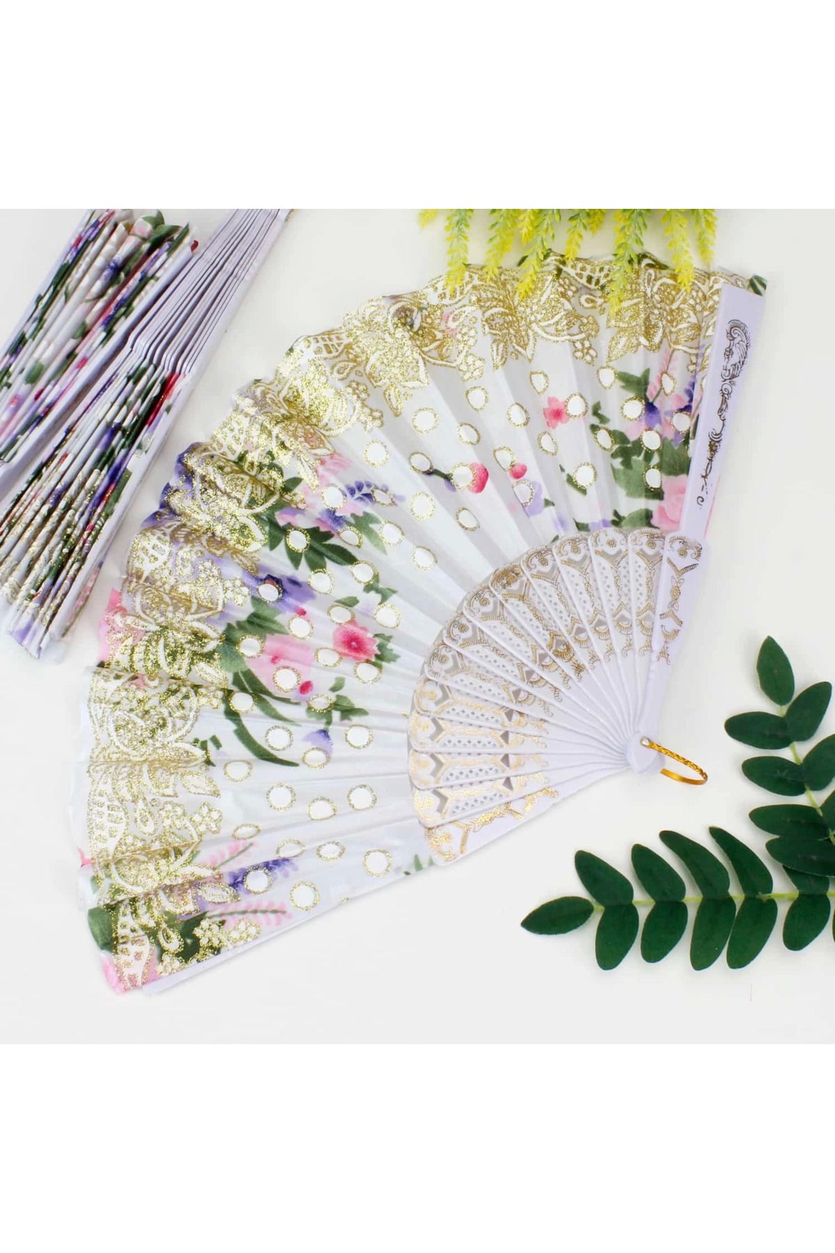 Butik Plastik Kumaş Yelpaze 12'li Kırmızı