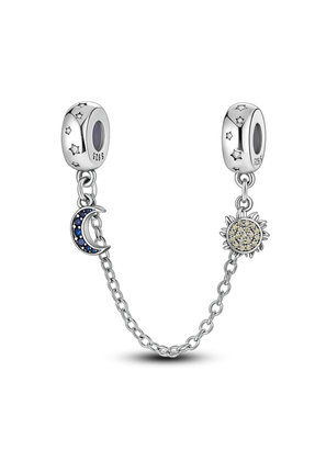 Fubena Güneş Ve Ay Sallantılı Zincirli Charm