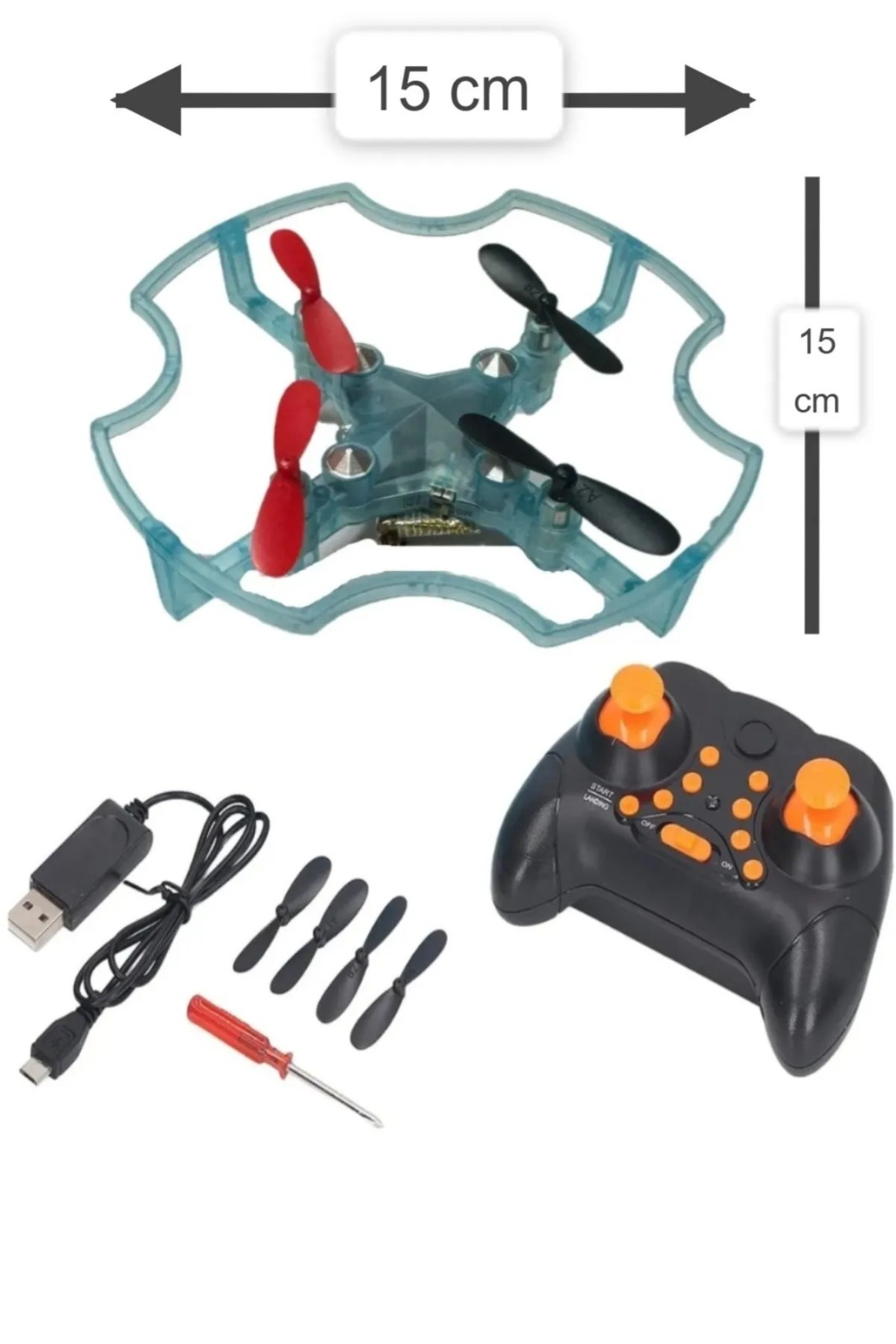 DuyuMarket Havada Stabil Kalabilen Akrobat Mini infrared technology Drone 360° Mini Kamerasız başlangıç seviye fotoğrafı 4 (önizleme)