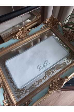 sevim çeyiz tasarım 12x24 cm kişiye özel oval kenarlı nişan tepsi örtüsü