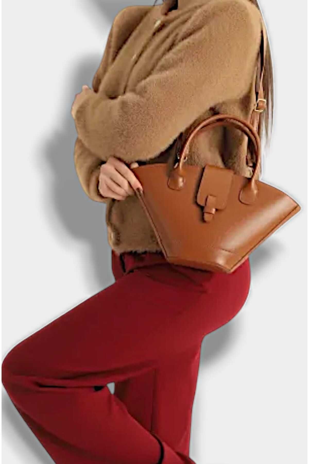 roseberry-حقيبة نسائية مبطنة بقصة غير متماثلة موديل دلو طابا - R1032 4