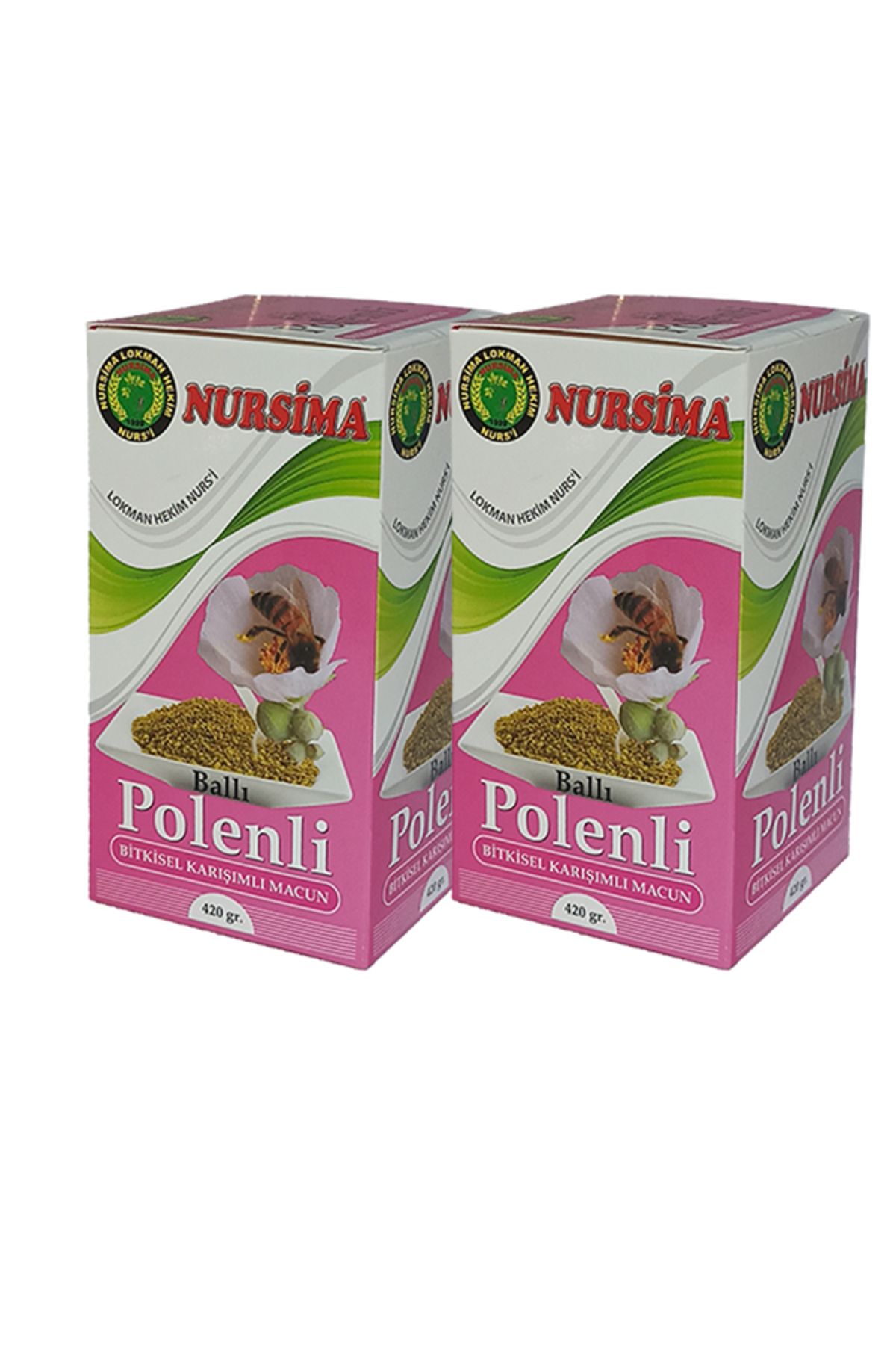 Nursima Ballı Polenli Bitkisel Karışımlı Macun 420 gr, 2 ADET