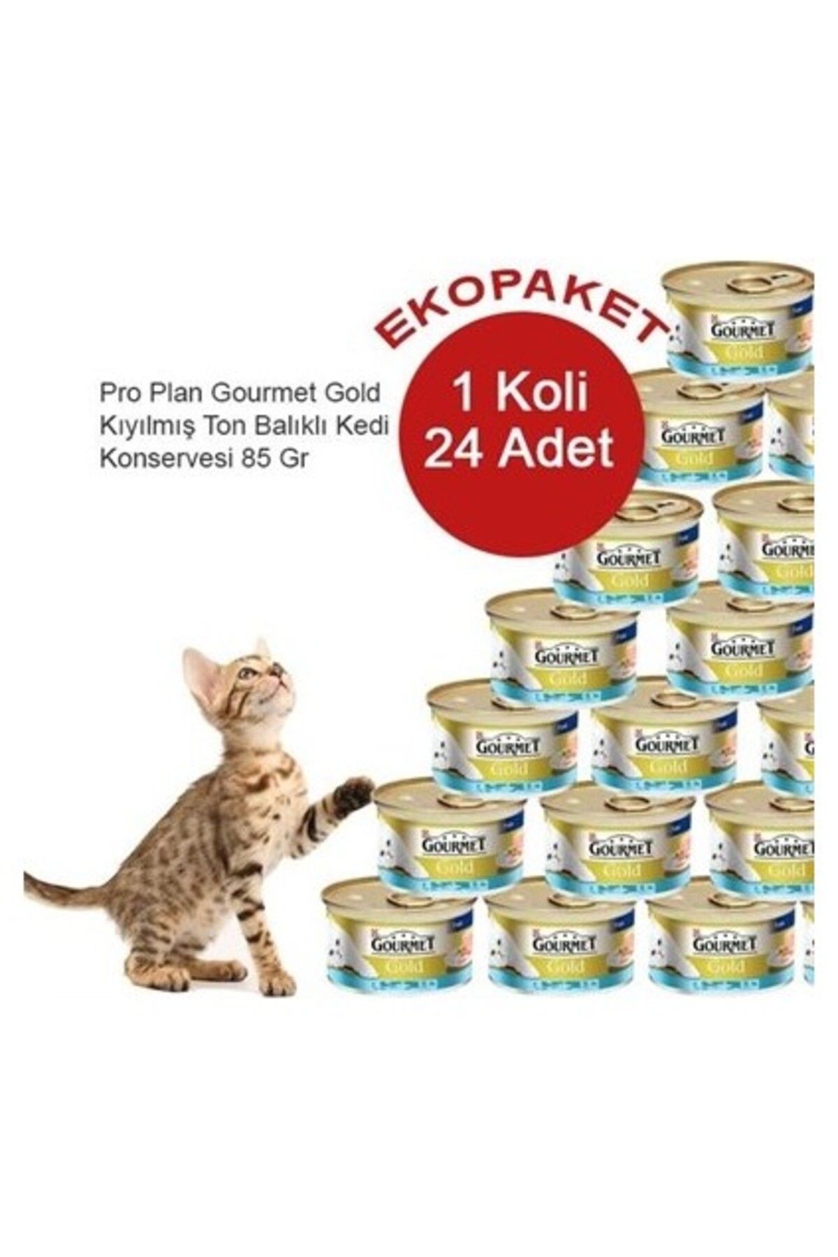 Pro Plan Proplan Gourmet Gold Kıyılmış Ton Balıklı Kedi Konservesi 85 gr 24 Lü