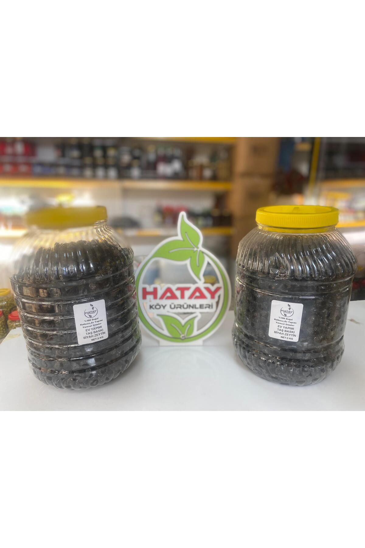 HATAY KÖY ÜRÜNLERİ TAŞ BASKI SİYAH ZEYTİN 2 KG PET ( NET 1 KG )