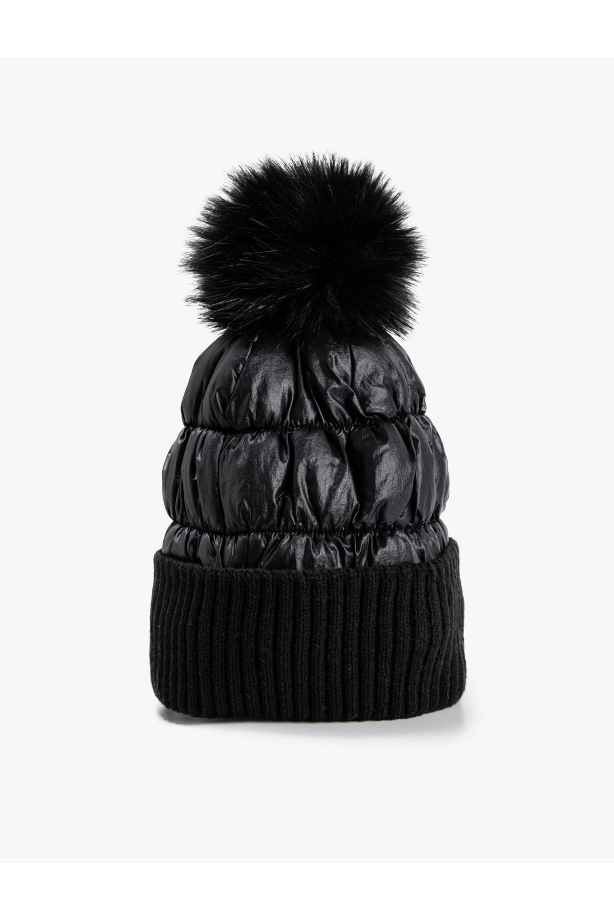 Koton-Pompom Ribbed Beret 1