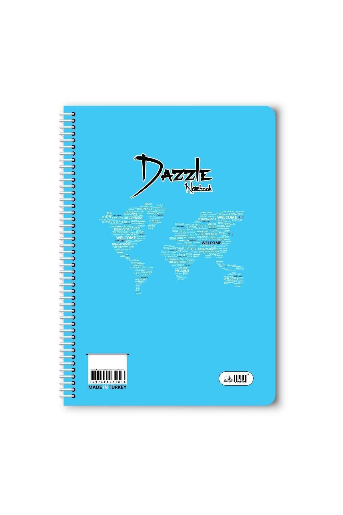 Umut-120 Sheets Lined Spiral Plastic Cover Notebook A4 Size 1