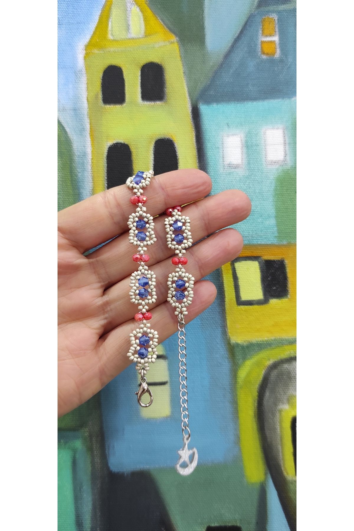 shop BİLEKLİK TAMAMI EL YAPIMI KRİSTALLİ ŞIK BİLEKLİK