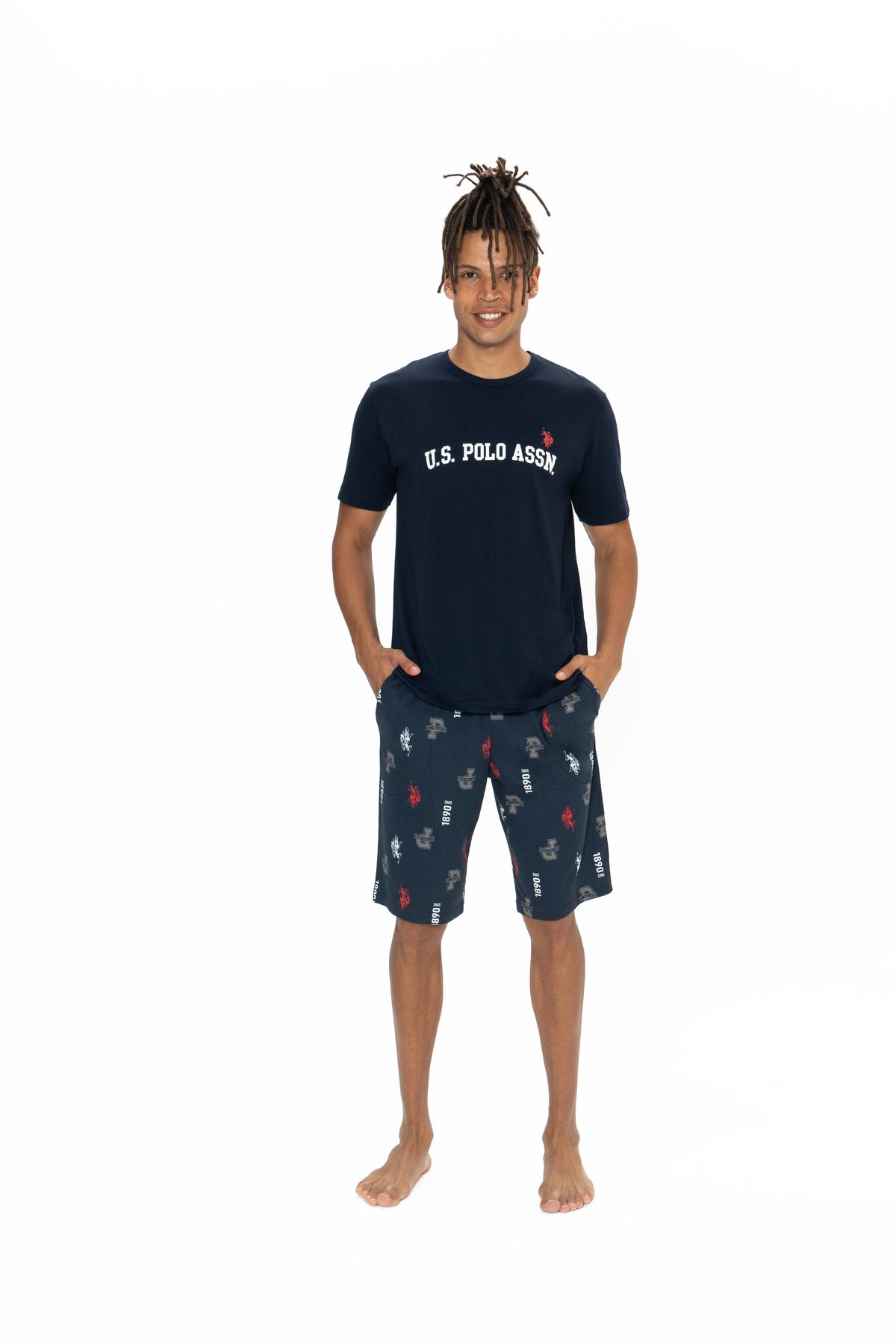 U.S. Polo Assn. U.S. Polo Assn. Erkek Pijama Takımı/Lacivert 2TPT.y1t8t8g6r6i.SU