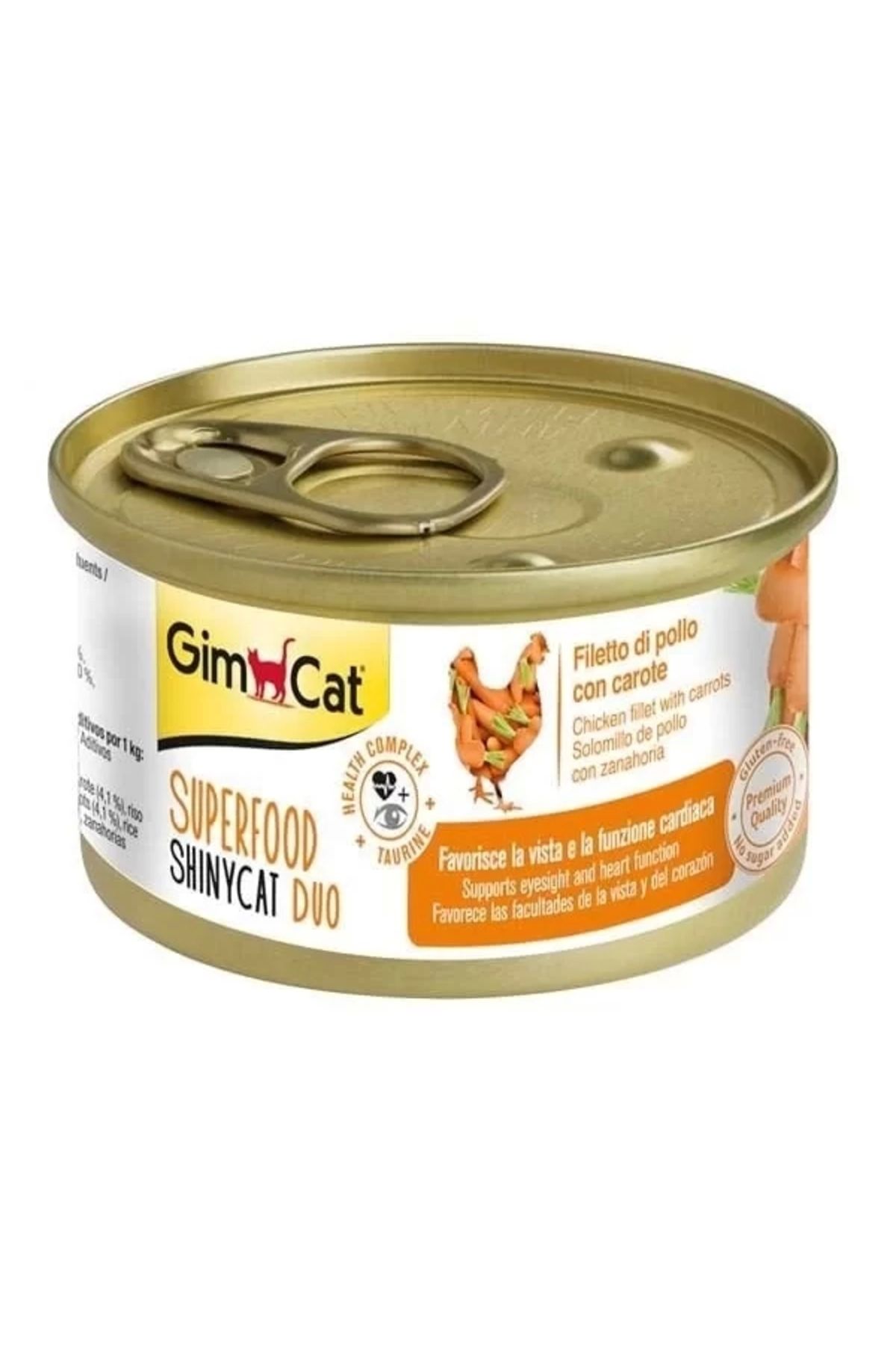 Gimcat Shinycat Fileto Tavuklu Ve Havuçlu Yetişkin Kedi Konservesi 70 Gr