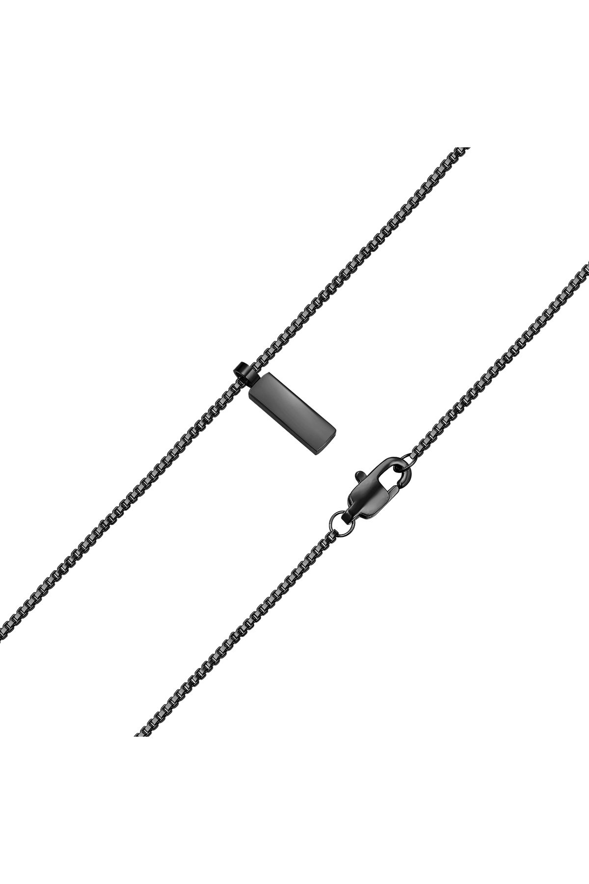 True Rebels-Edelstahlhalskette Kette mit Anhänger Edelstahl schwarz 3