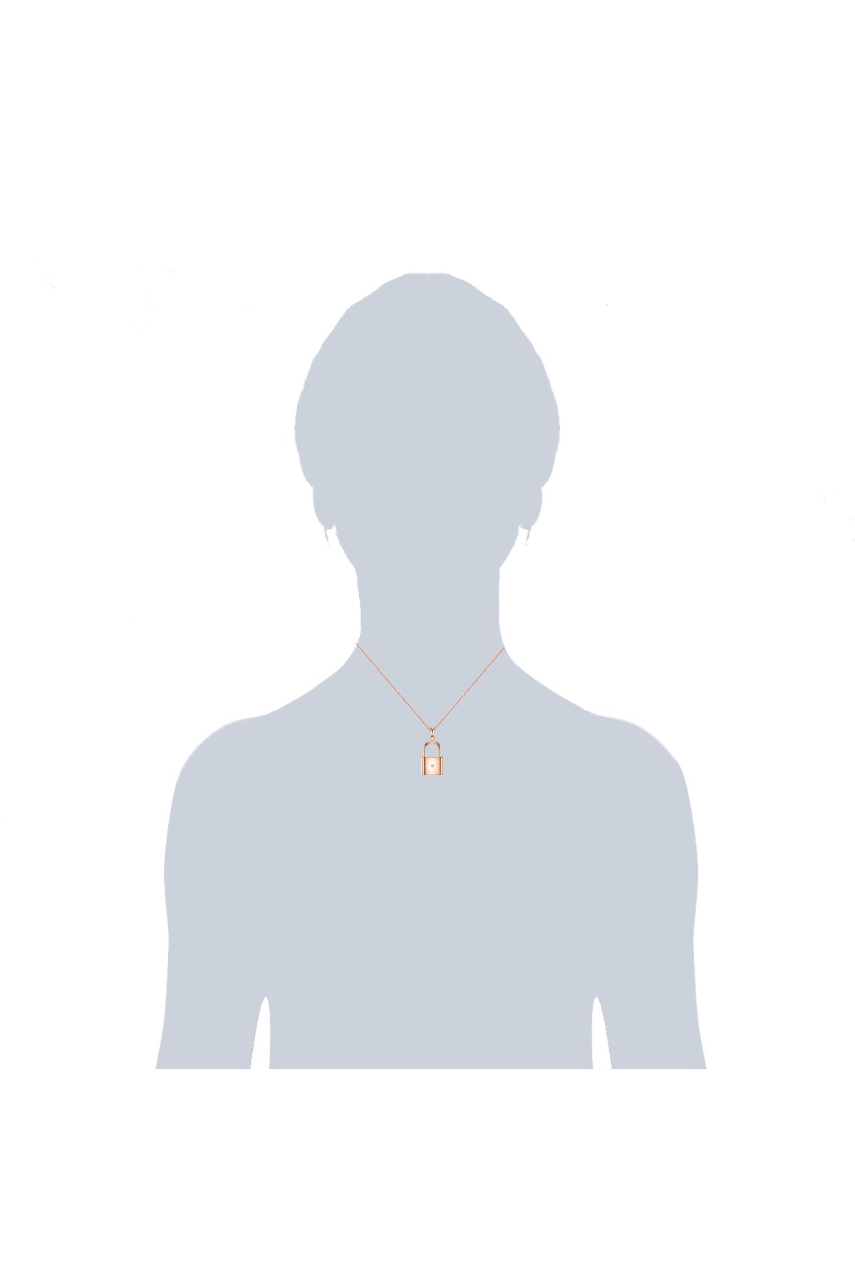 Lulu & Jane-Diamanthalskette Kette mit Anhänger Sterling Silber roségold Diamant weiß 2